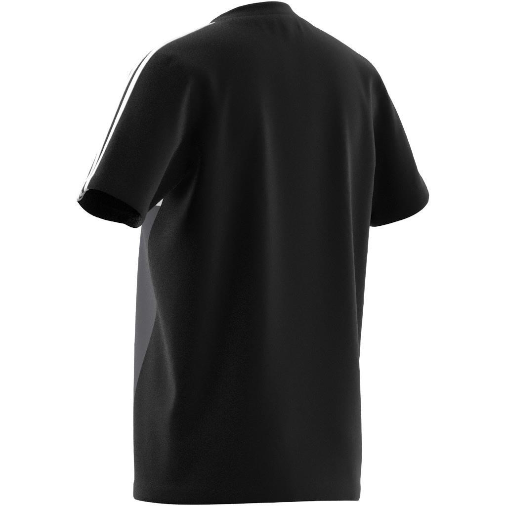Unisex Kids Tiberio 3-Stripes Colorblock T-Shirt, Black, A901_ONE, large image number 7
