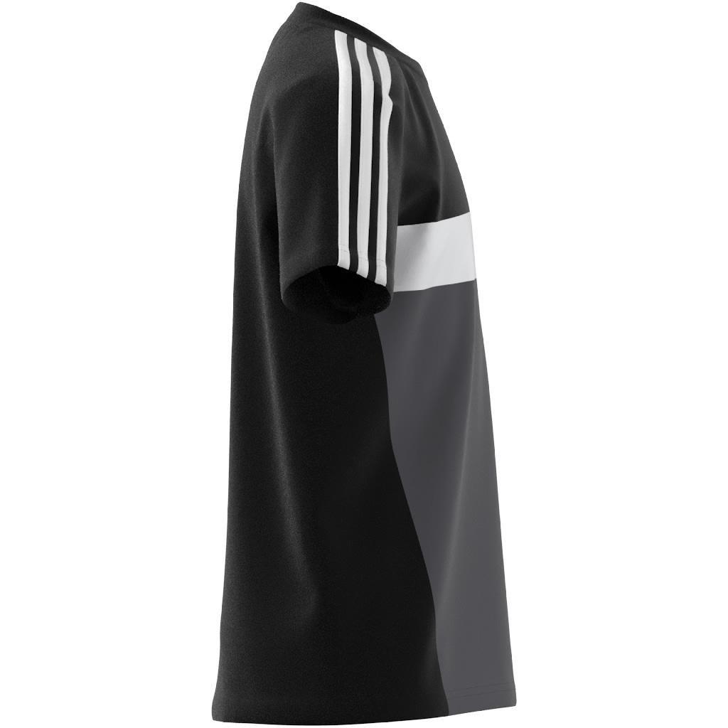 Unisex Kids Tiberio 3-Stripes Colorblock T-Shirt, Black, A901_ONE, large image number 11