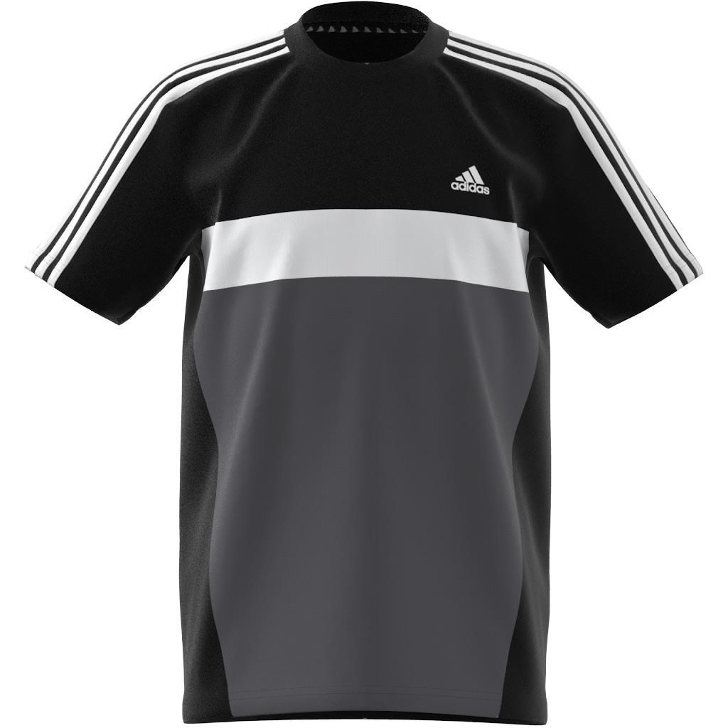 Unisex Kids Tiberio 3-Stripes Colorblock T-Shirt, Black, A901_ONE, large image number 12