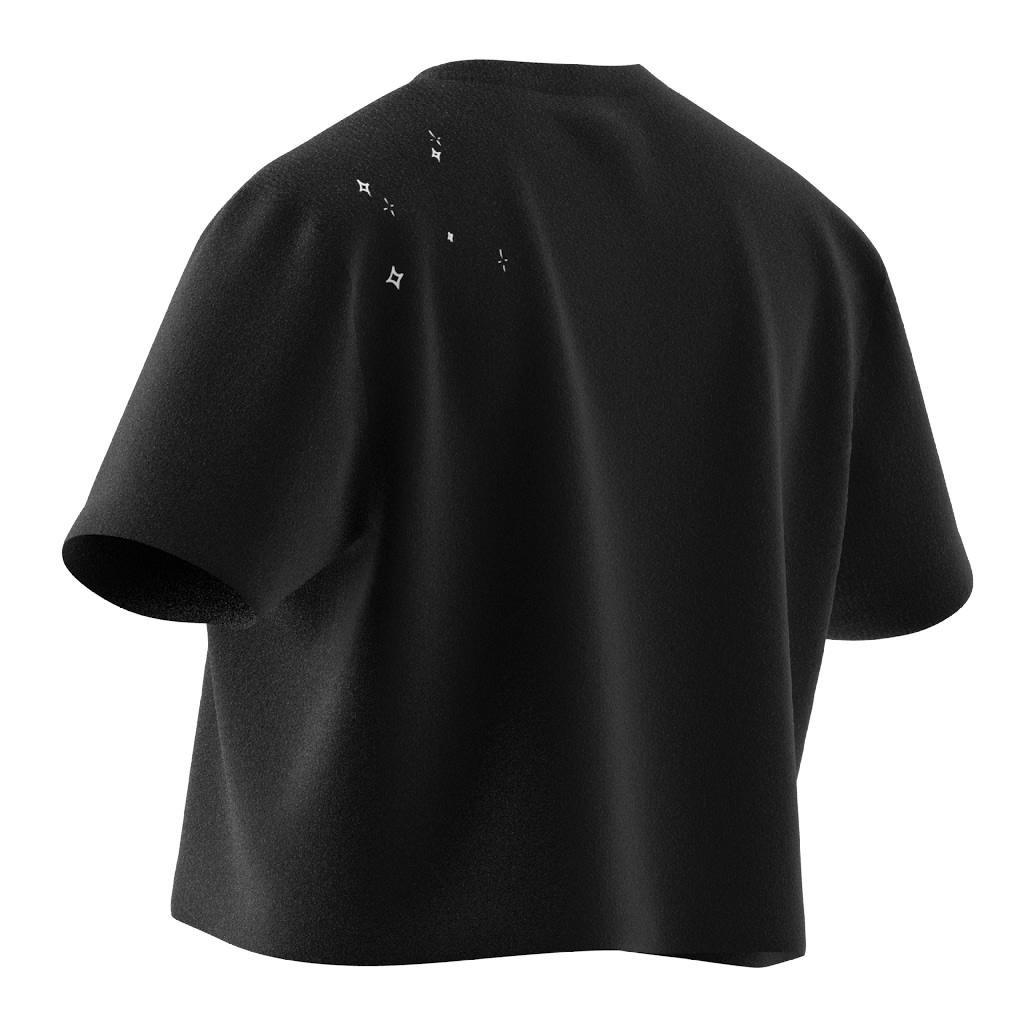 Scribble Embroidery Crop T-Shirt, Black, A901_ONE, large image number 10