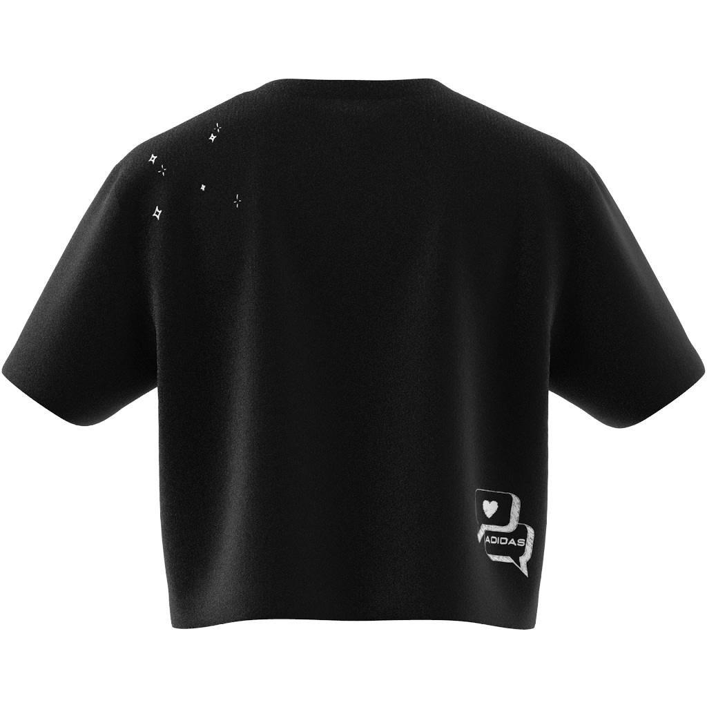 Scribble Embroidery Crop T-Shirt, Black, A901_ONE, large image number 12