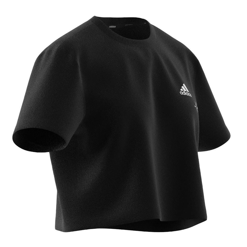 Scribble Embroidery Crop T-Shirt, Black, A901_ONE, large image number 14