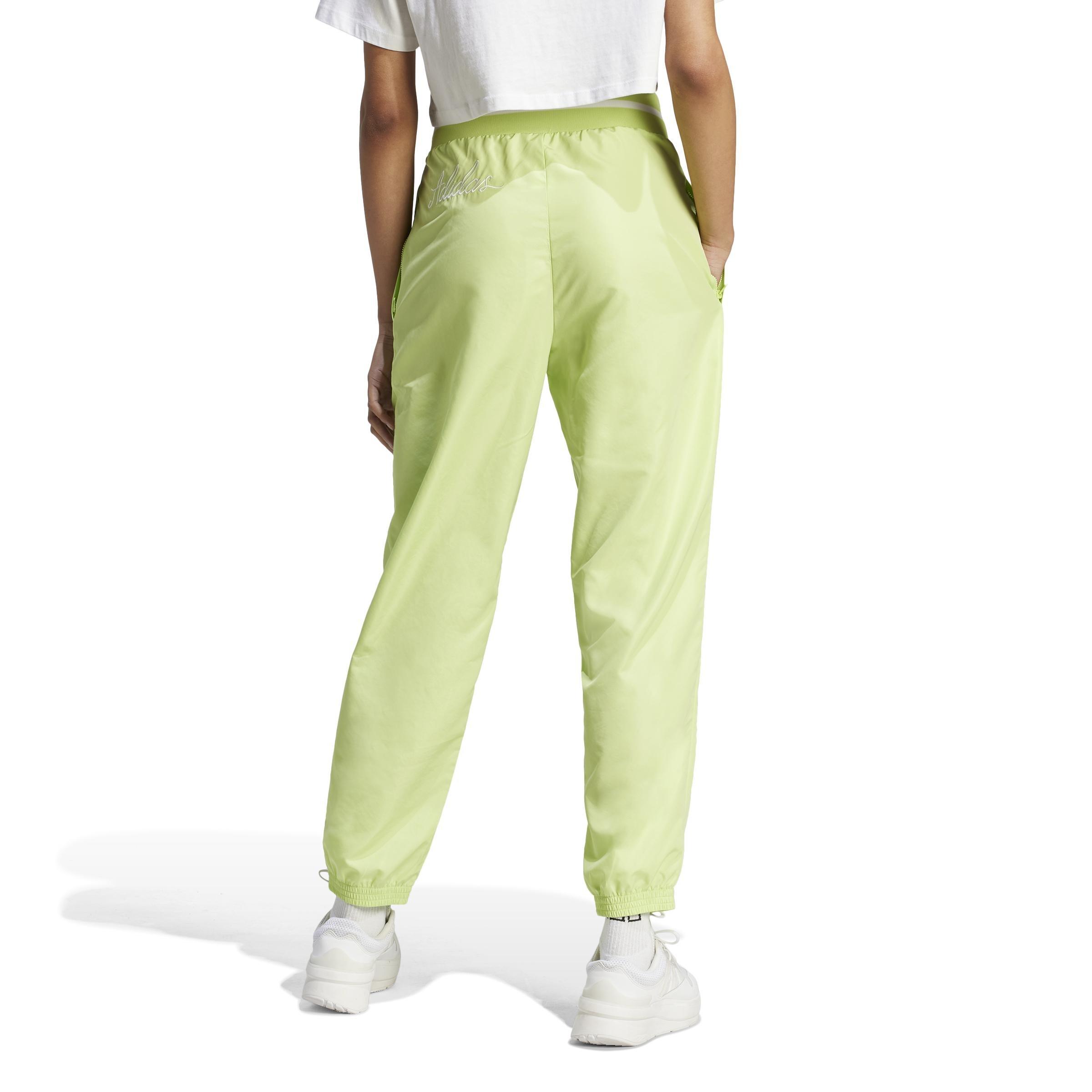 Scribble Woven Tracksuit Bottoms, Green, , large image number 2