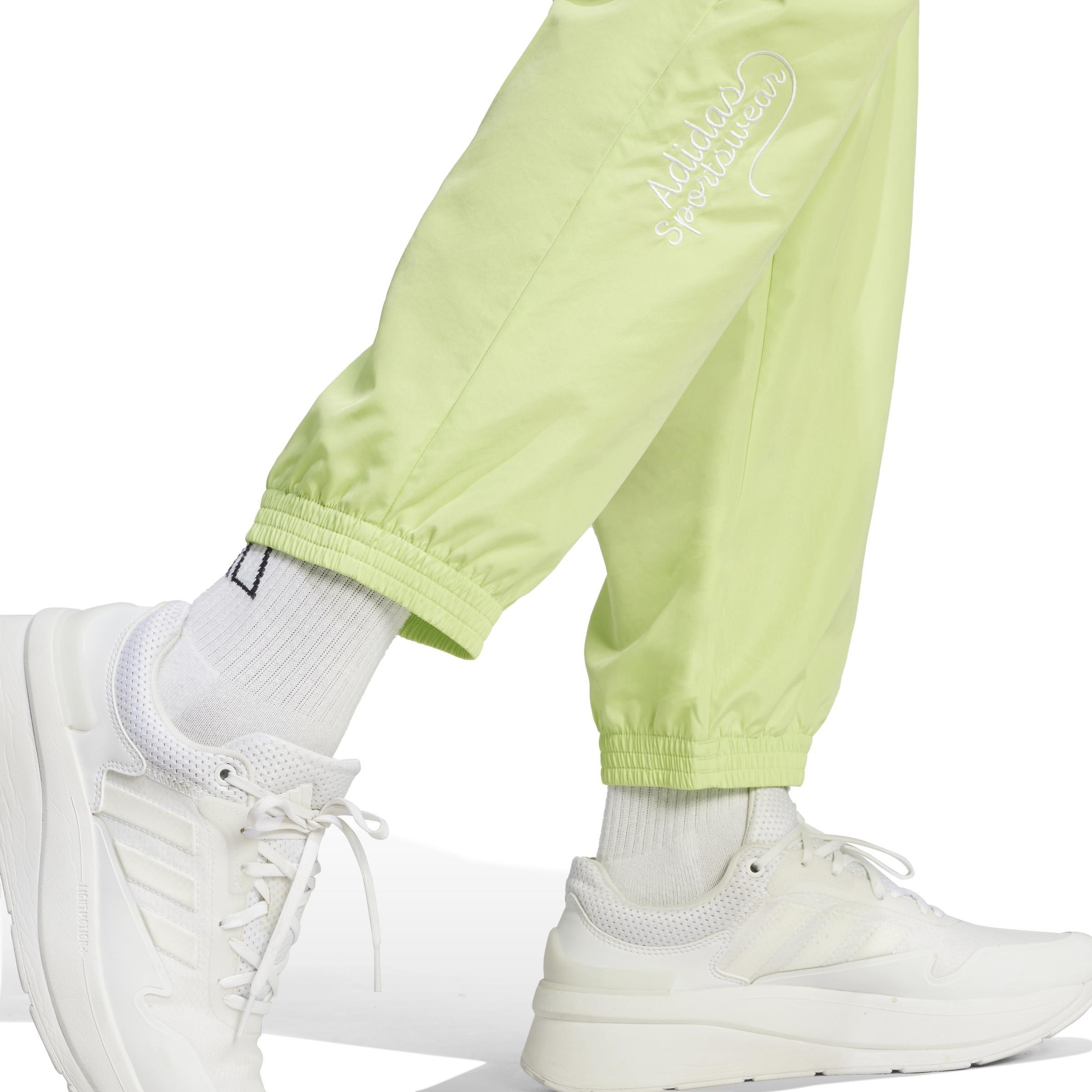 Scribble Woven Tracksuit Bottoms, Green, , large image number 3