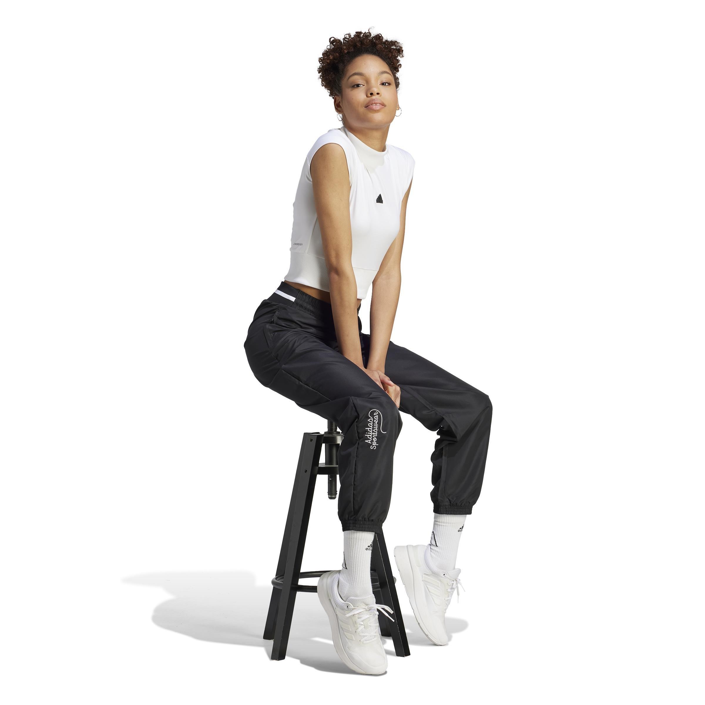 Scribble Woven Tracksuit Bottoms, Black, A901_ONE, large image number 5