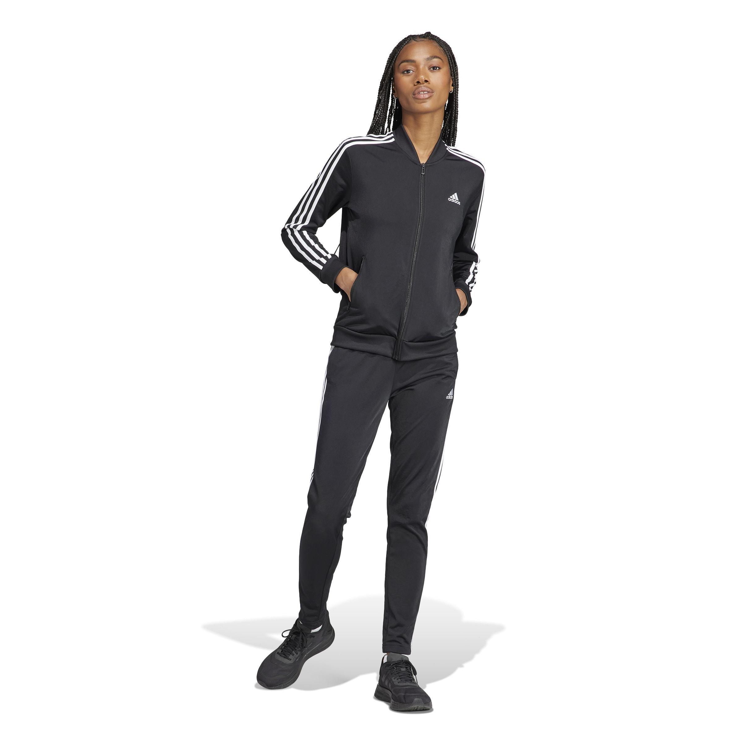 Essentials 3-Stripes Tracksuit, Black, A901_ONE, large image number 4