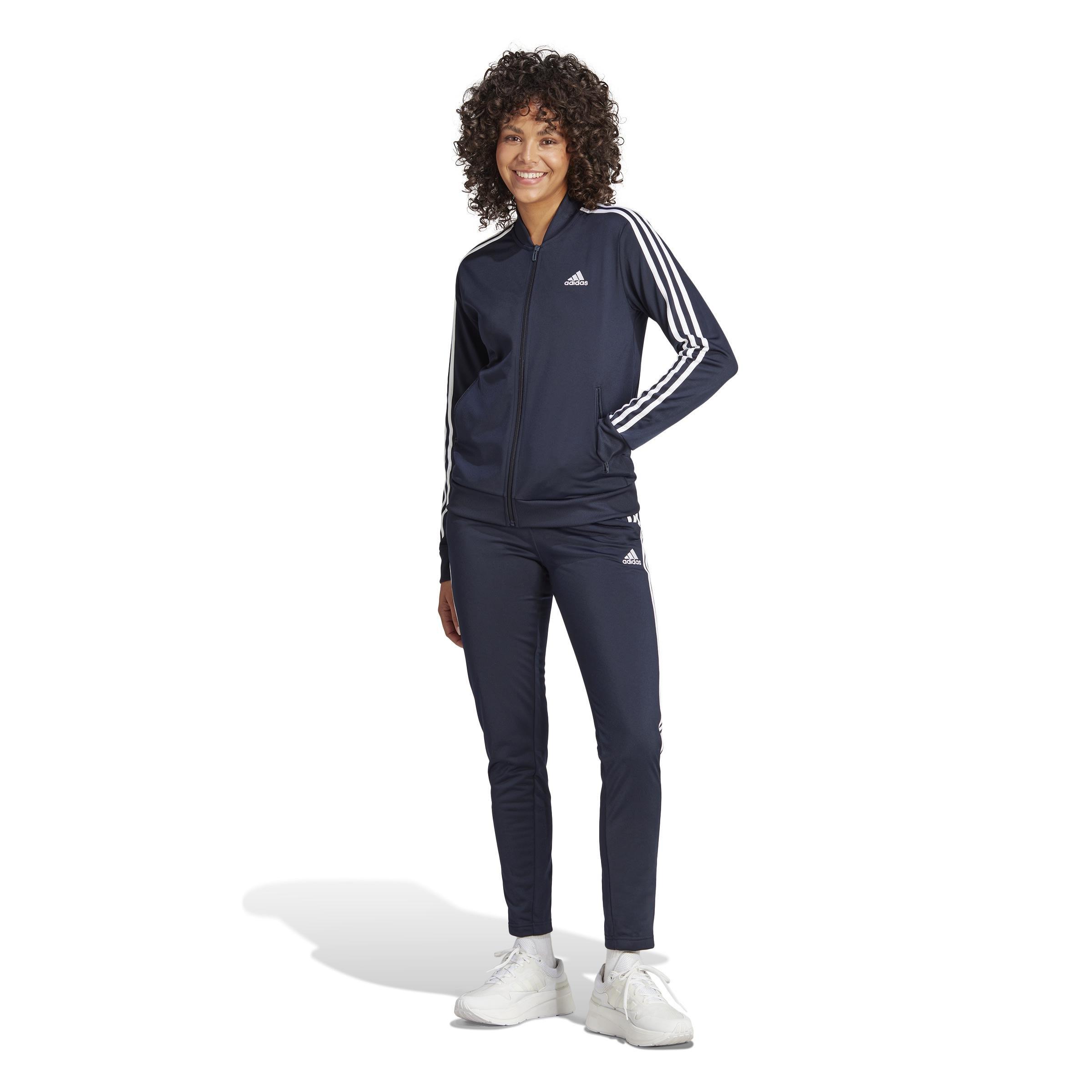 Essentials 3-Stripes Tracksuit, Blue, , large image number 10
