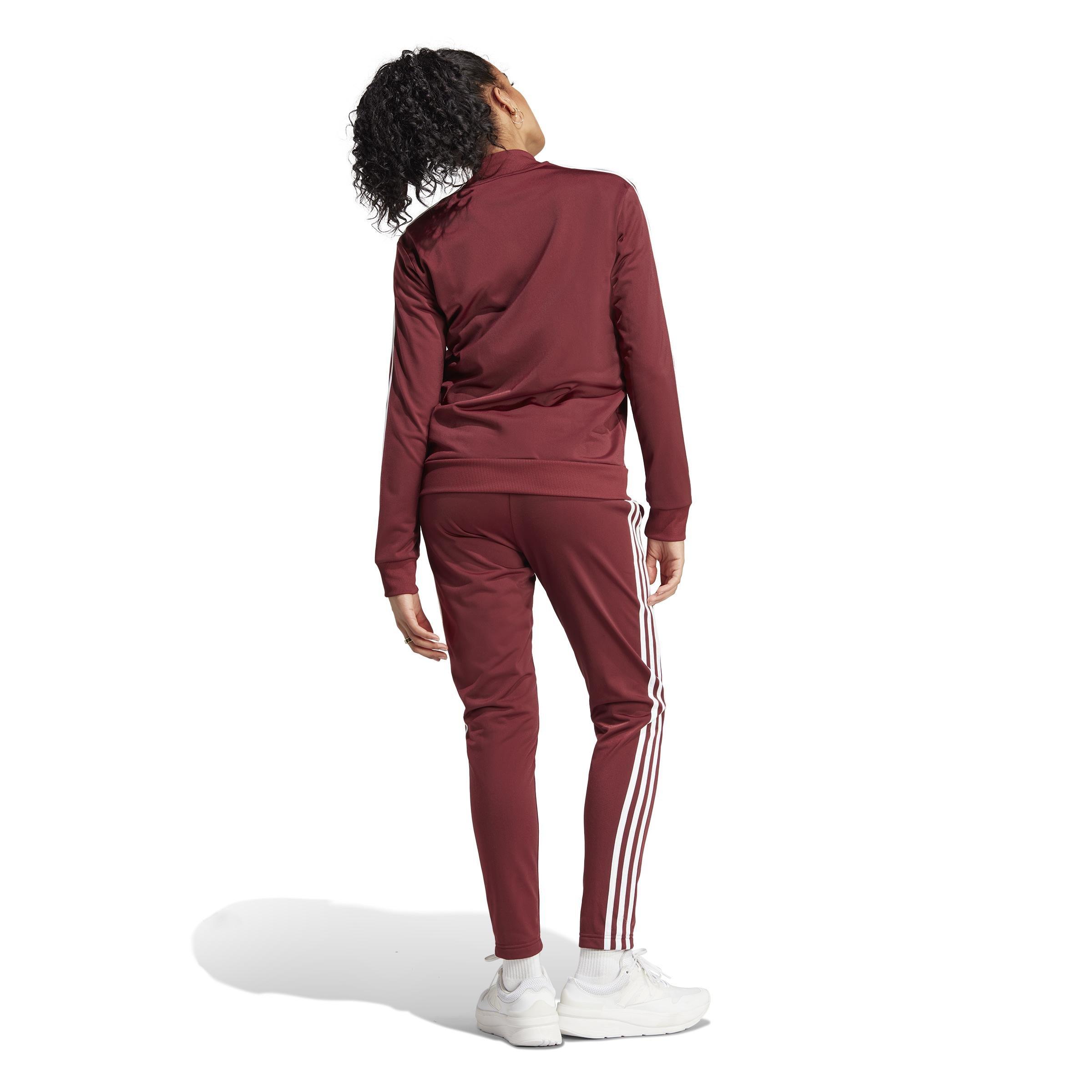 Essentials 3-Stripes Tracksuit, Red, , large image number 2