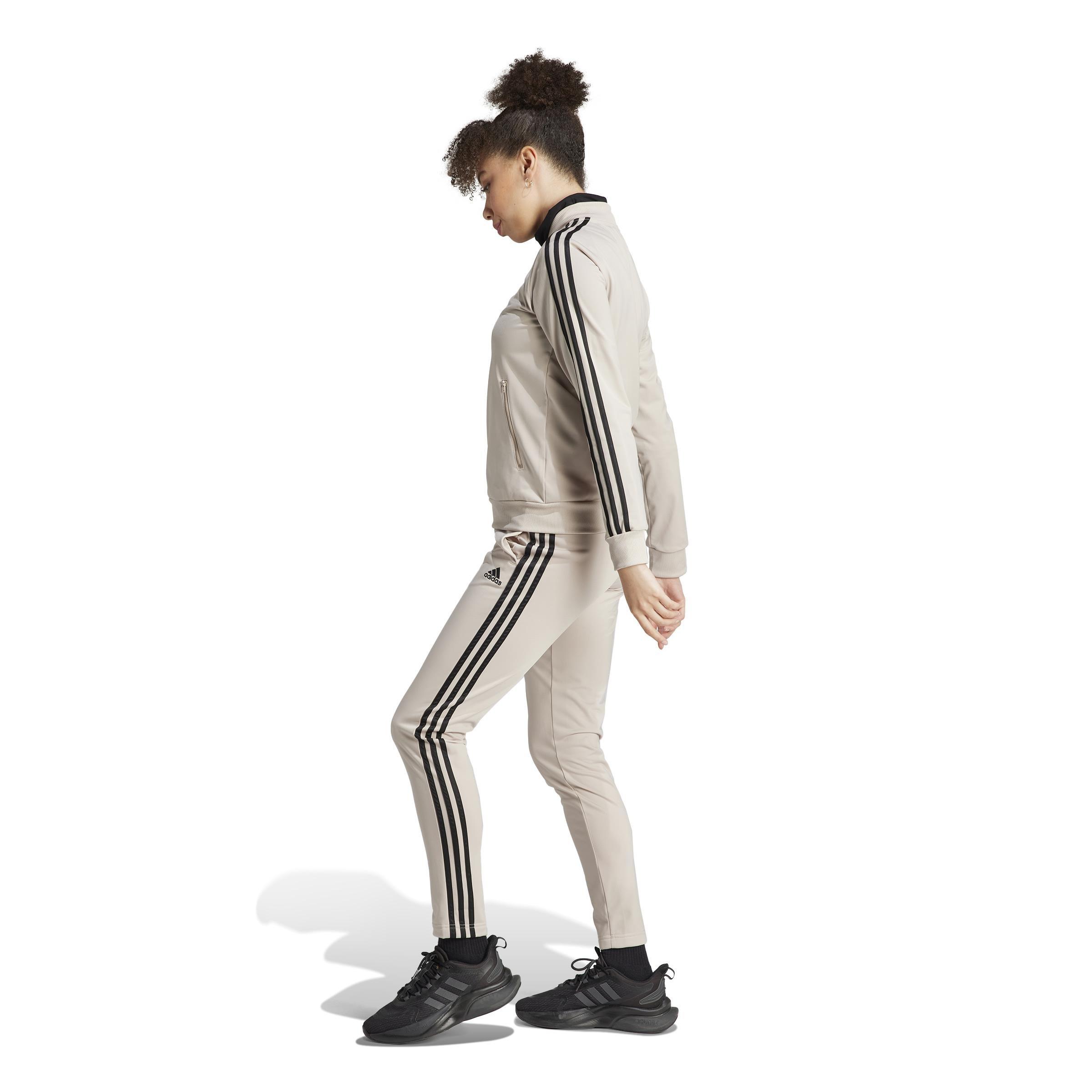 Essentials 3-Stripes Tracksuit, Beige, , large image number 5