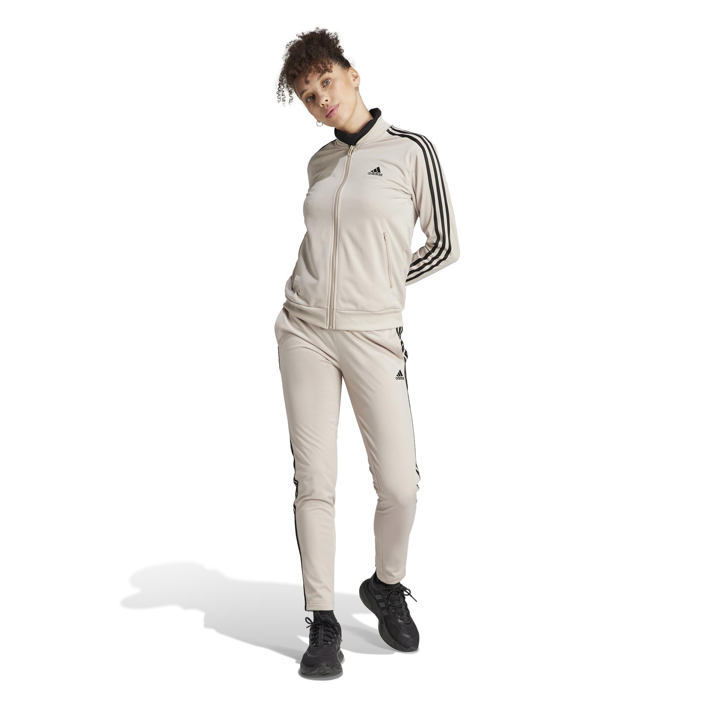 Essentials 3-Stripes Tracksuit, Beige, , large image number 6