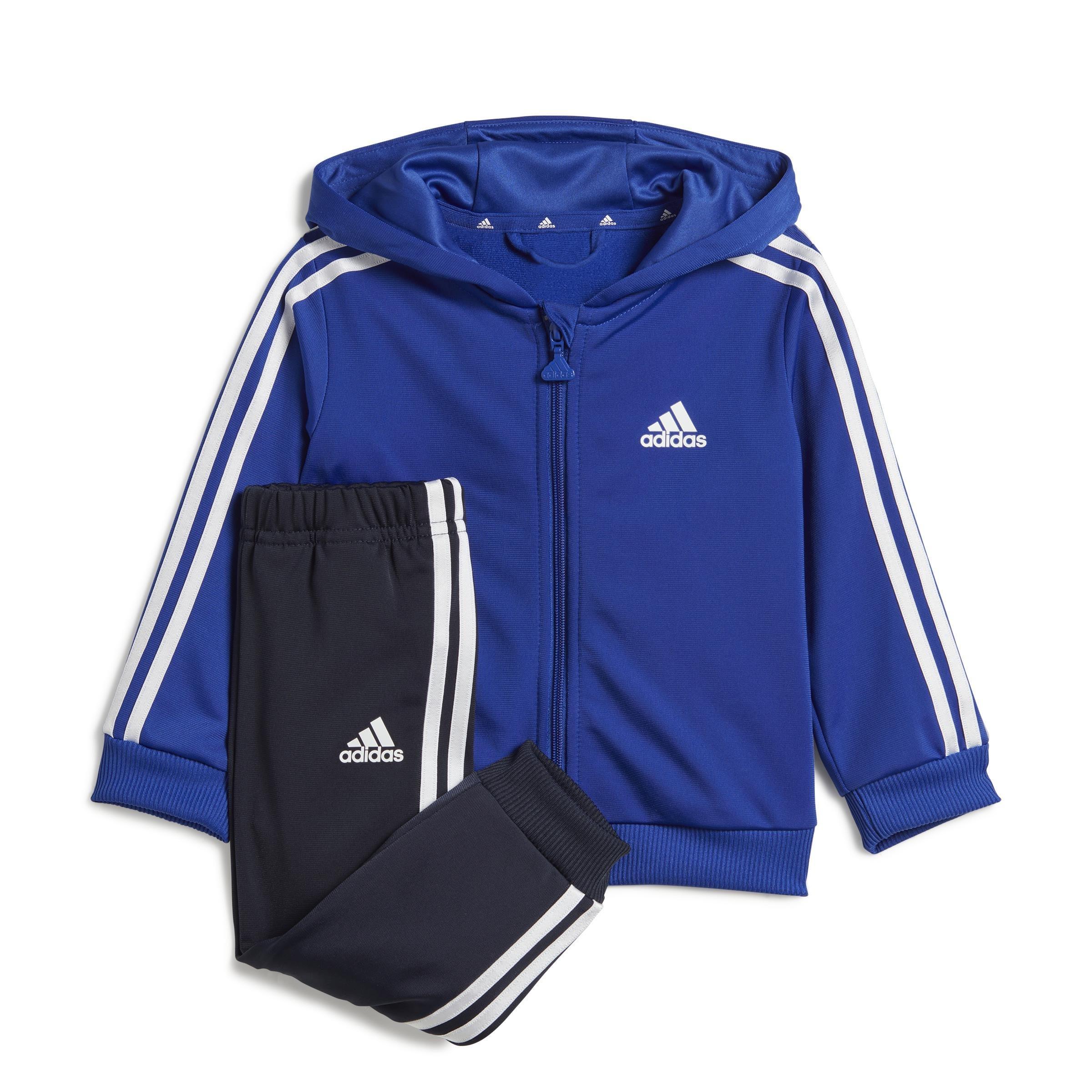 Unisex Kids Essentials Shiny Hooded Track Suit, Blue, A901_ONE, large image number 0