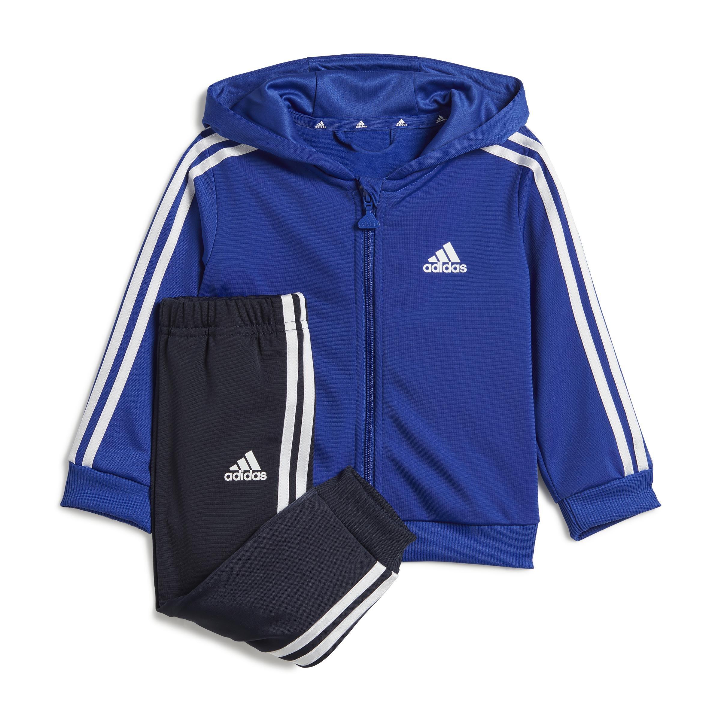 Unisex Kids Essentials Shiny Hooded Track Suit, Blue, A901_ONE, large image number 1