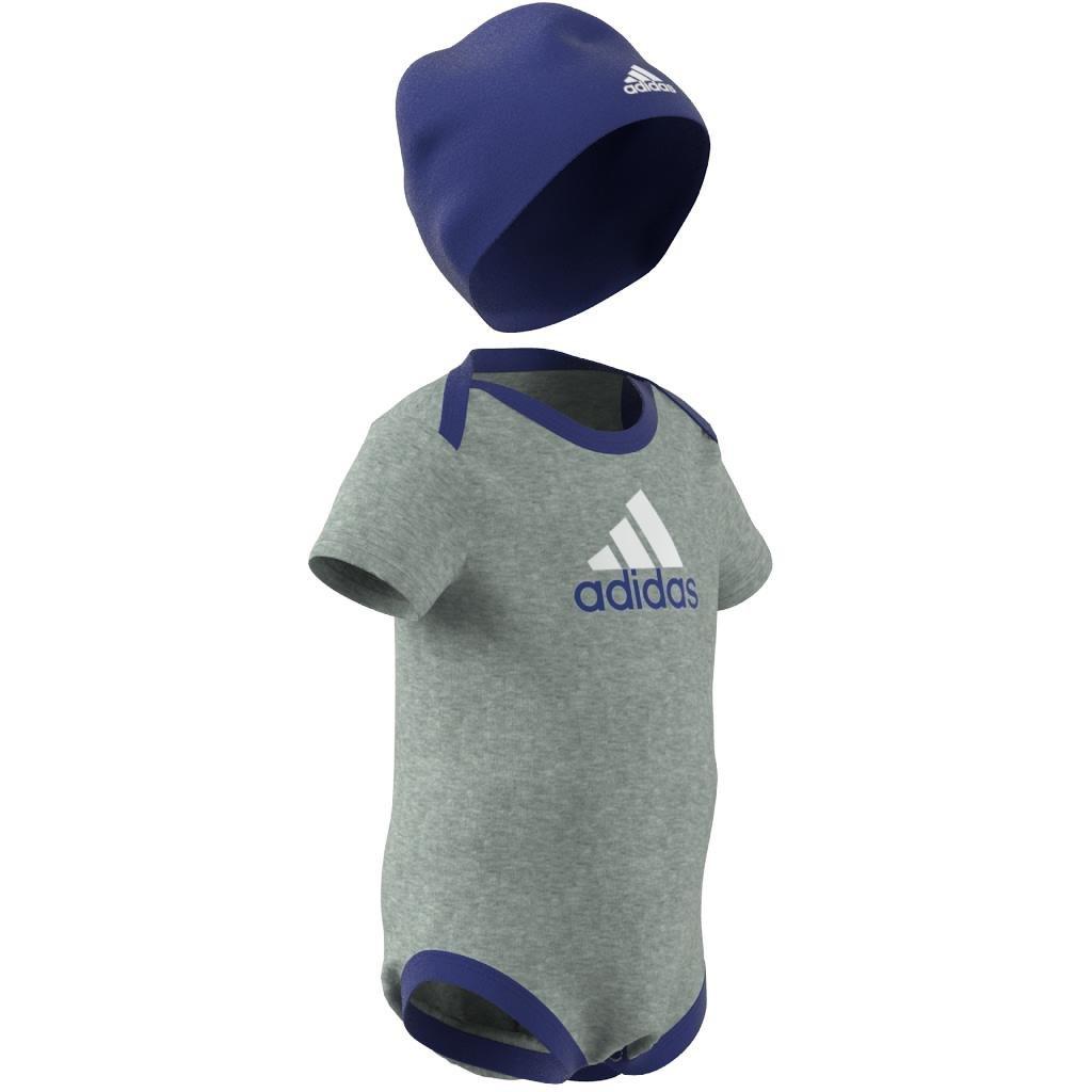 Unisex Kids Essentials Bodysuit And Beanie Gift Set, Grey, , large image number 7