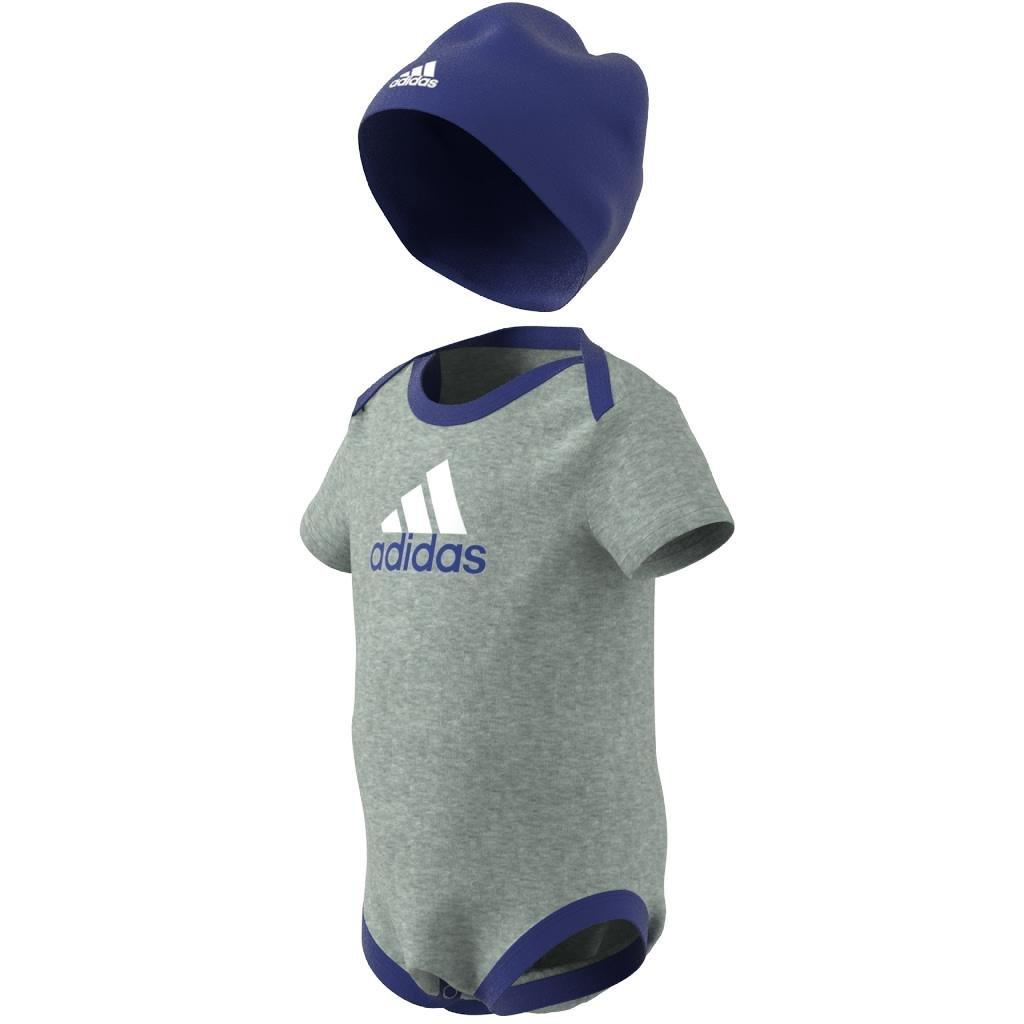 Unisex Kids Essentials Bodysuit And Beanie Gift Set, Grey, , large image number 10