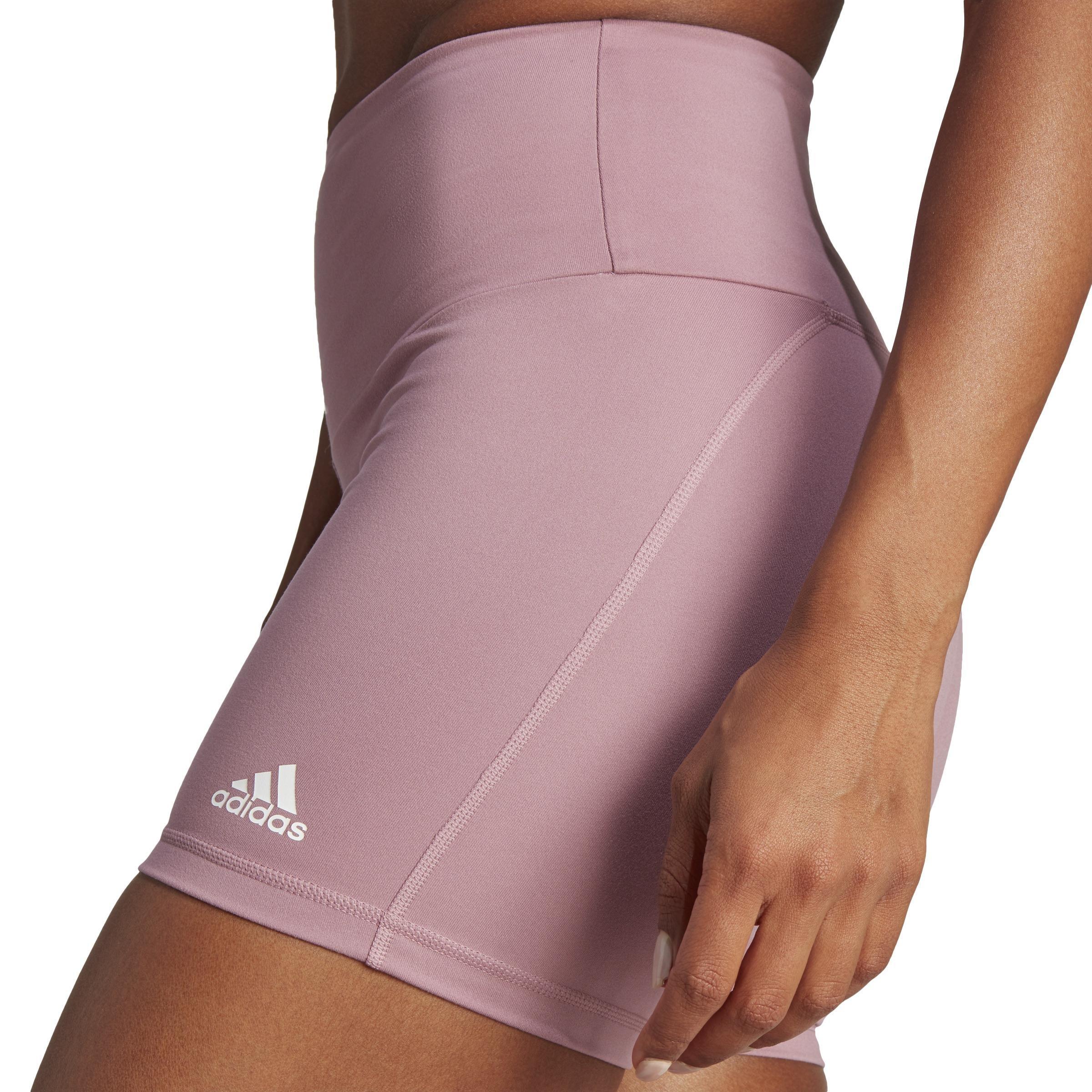 Yoga Essentials High-Waisted Short Leggings, Pink, A901_ONE, large image number 3