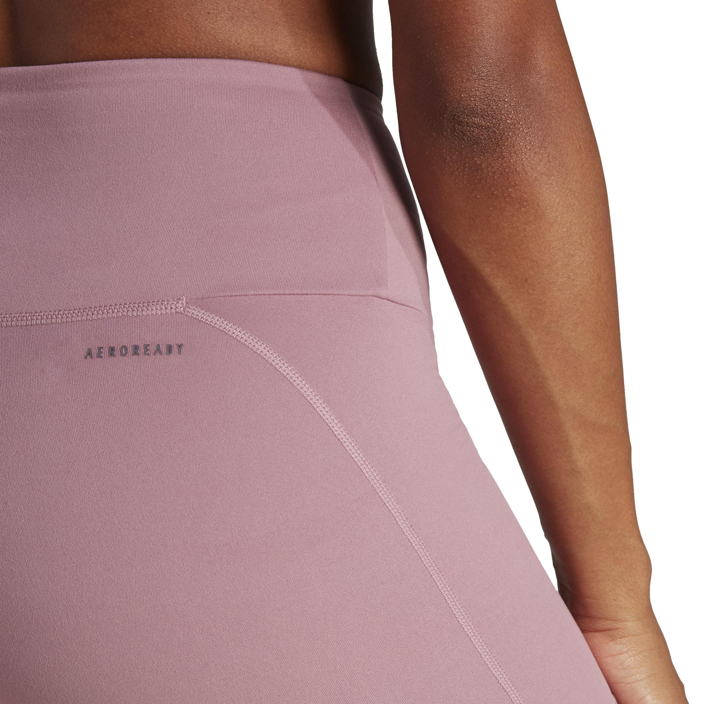 Yoga Essentials High-Waisted Short Leggings, Pink, A901_ONE, large image number 4