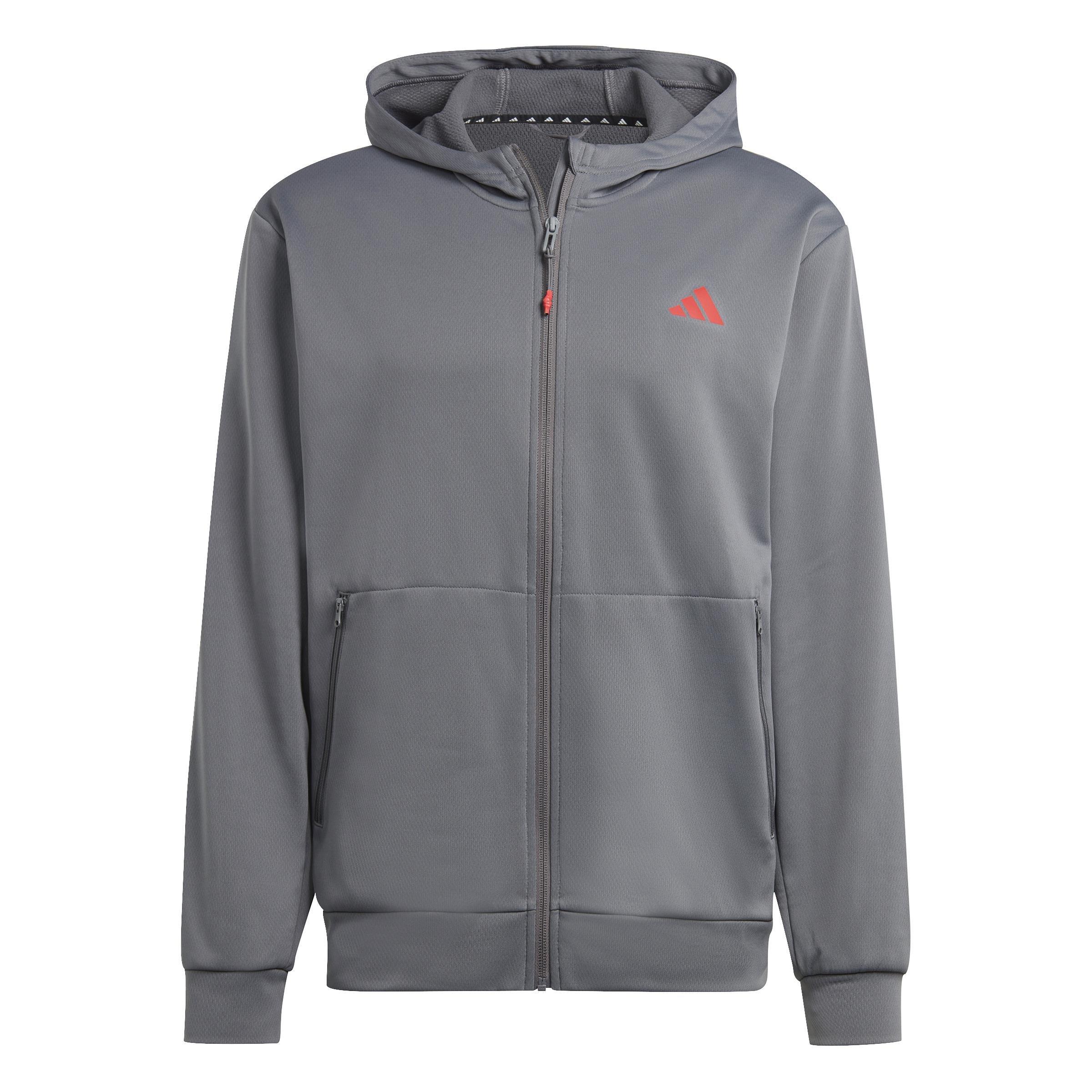 Train Essentials Seasonal Training Full-Zip Hoodie, Grey, A901_ONE, large image number 0
