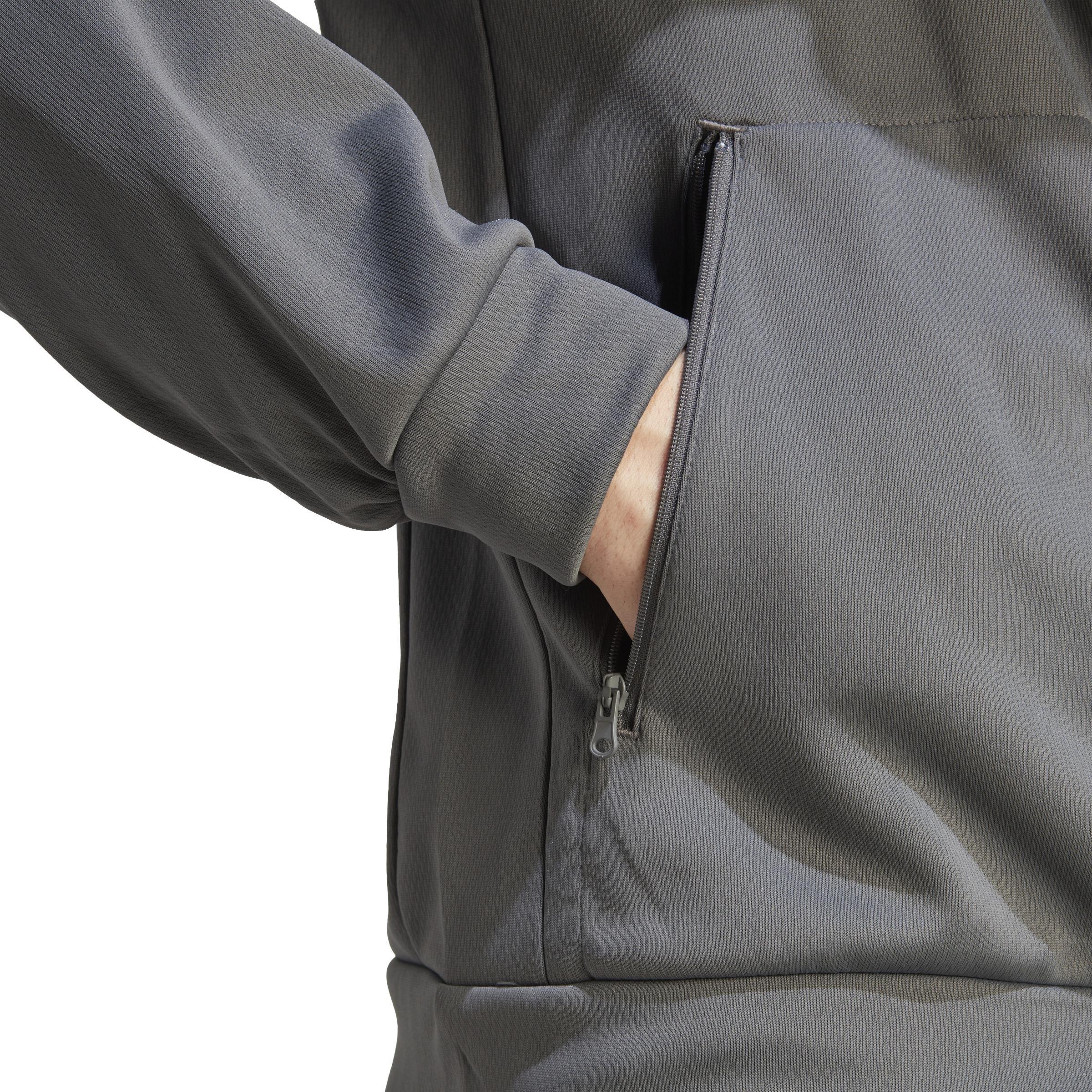 Train Essentials Seasonal Training Full-Zip Hoodie, Grey, A901_ONE, large image number 4