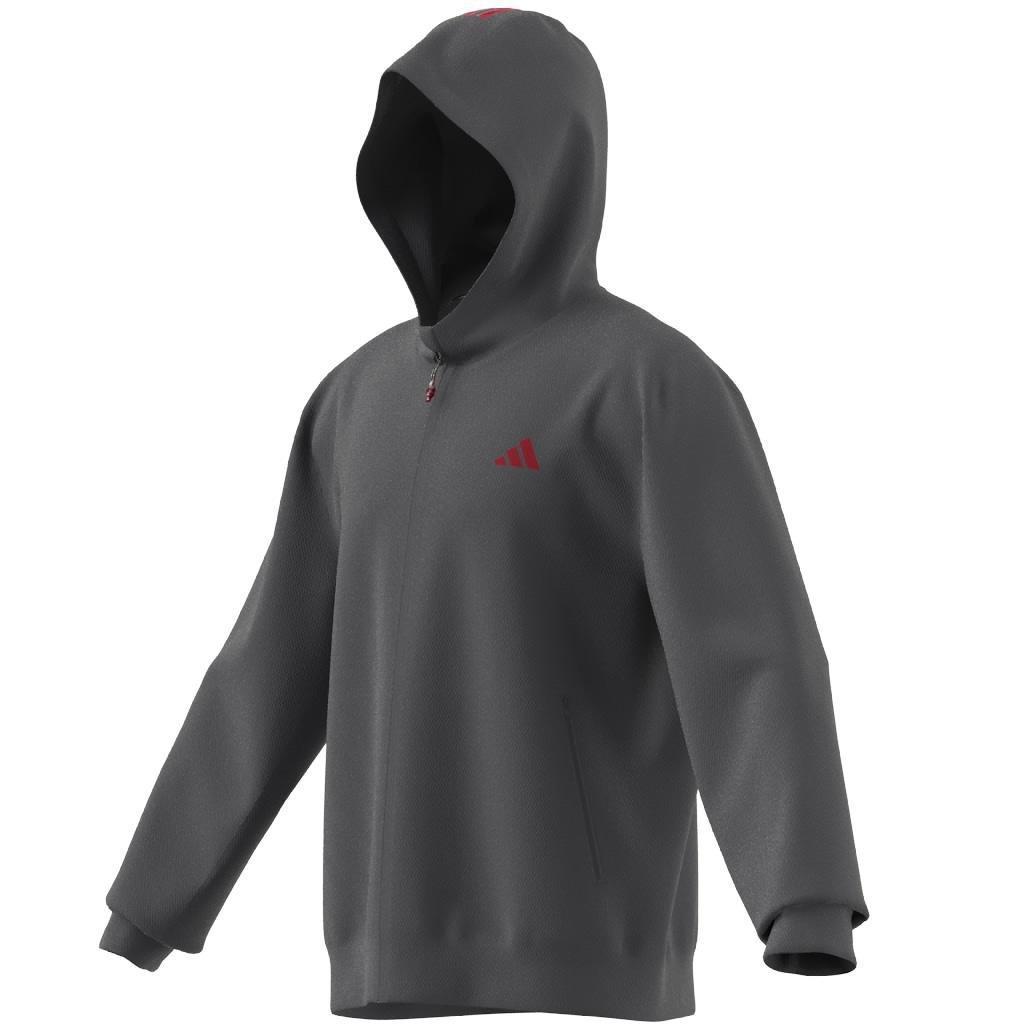 Train Essentials Seasonal Training Full-Zip Hoodie, Grey, A901_ONE, large image number 7