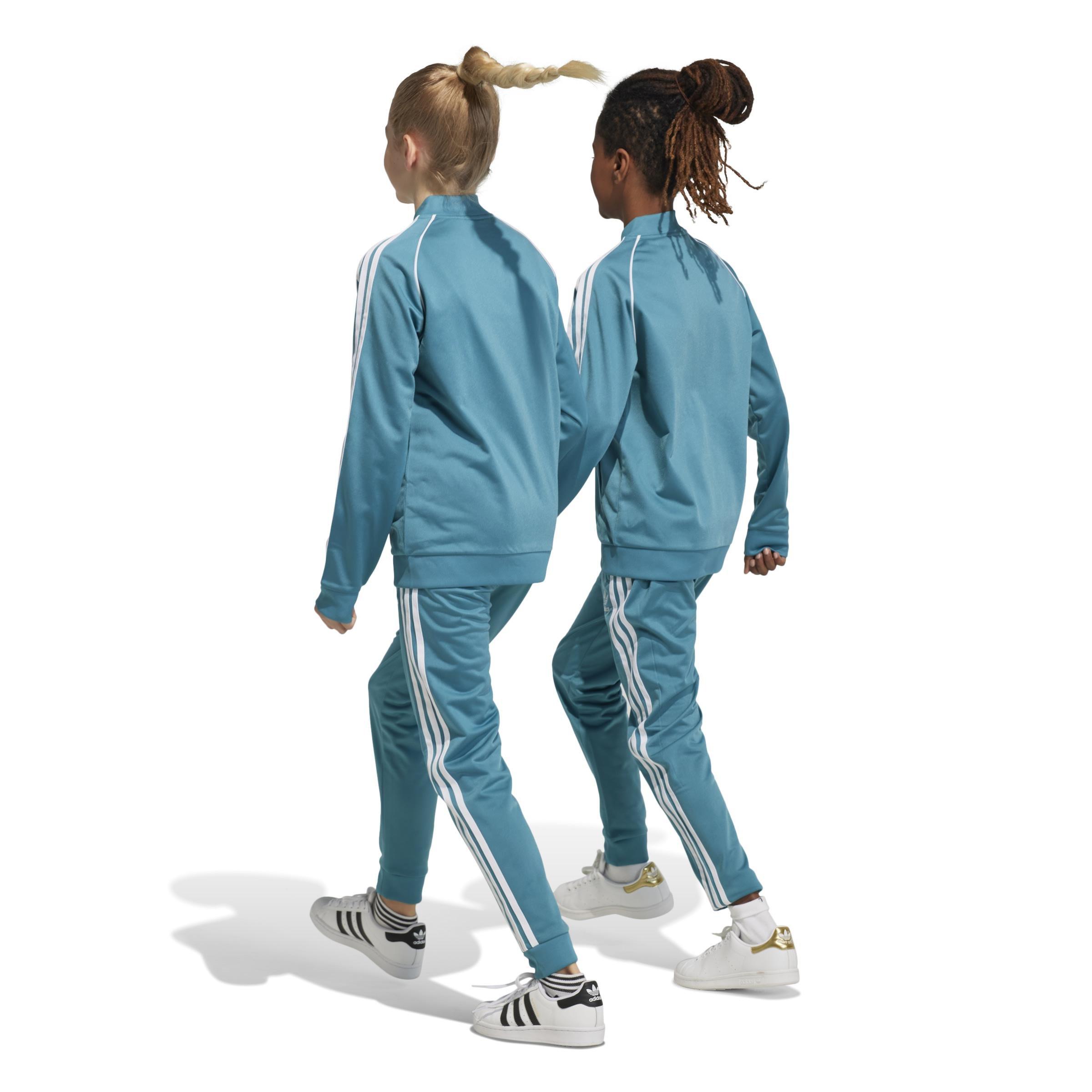 Unisex Adicolor Sst Tracksuit Bottoms, Turquoise, A901_ONE, large image number 2