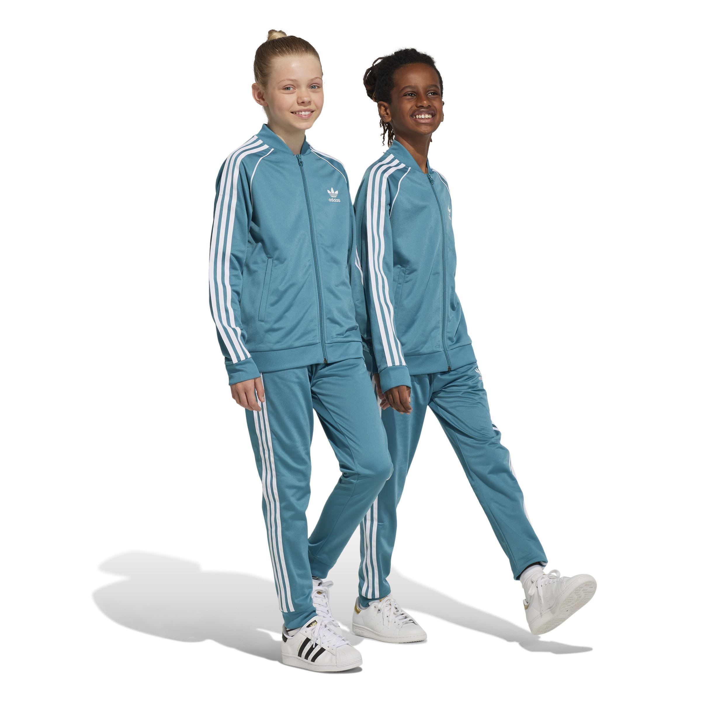 Unisex Kids Adicolor Sst Tracksuit Bottoms, Turquoise, , large image number 7
