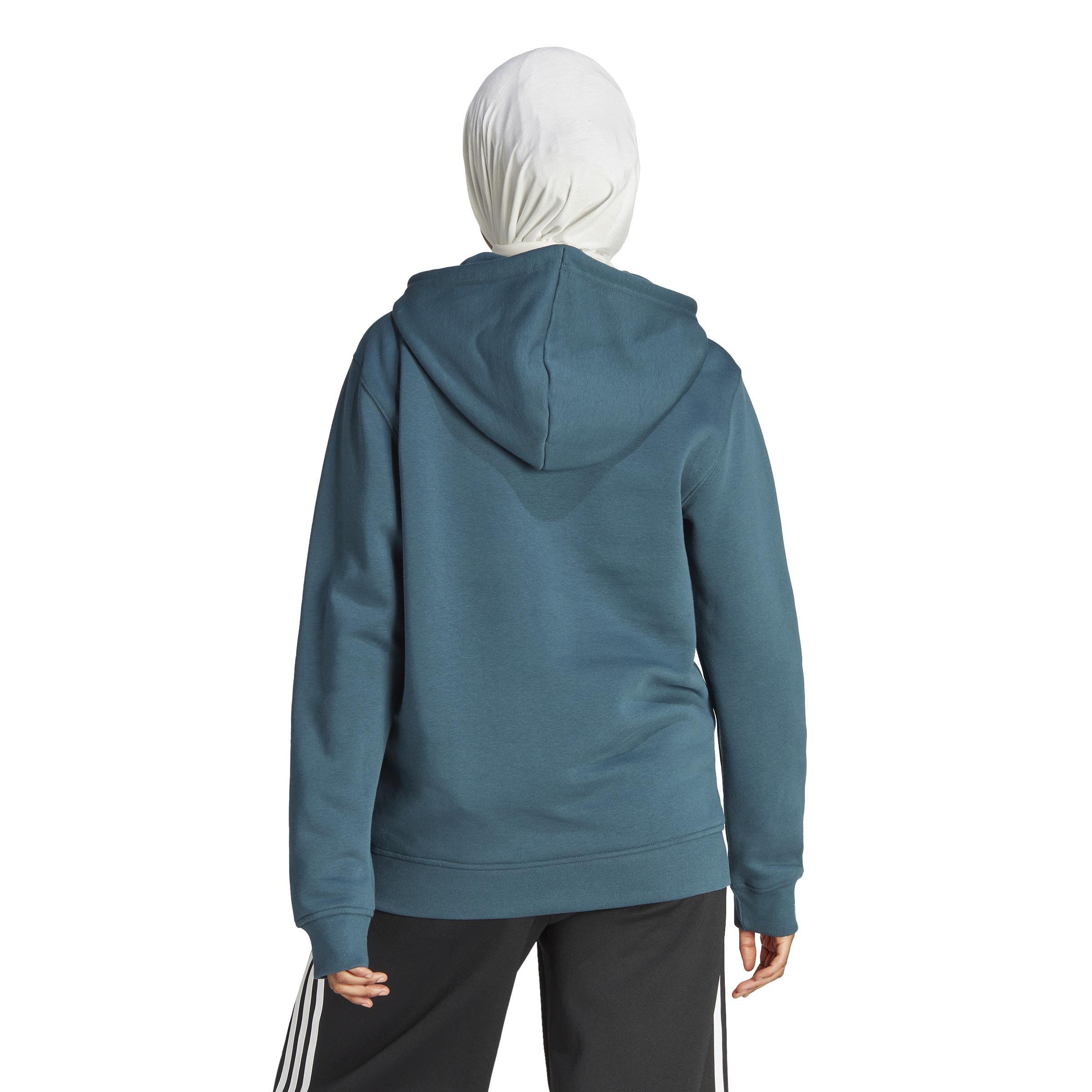 Adicolor Essentials Fleece Hoodie, Turquoise, A901_ONE, large image number 3