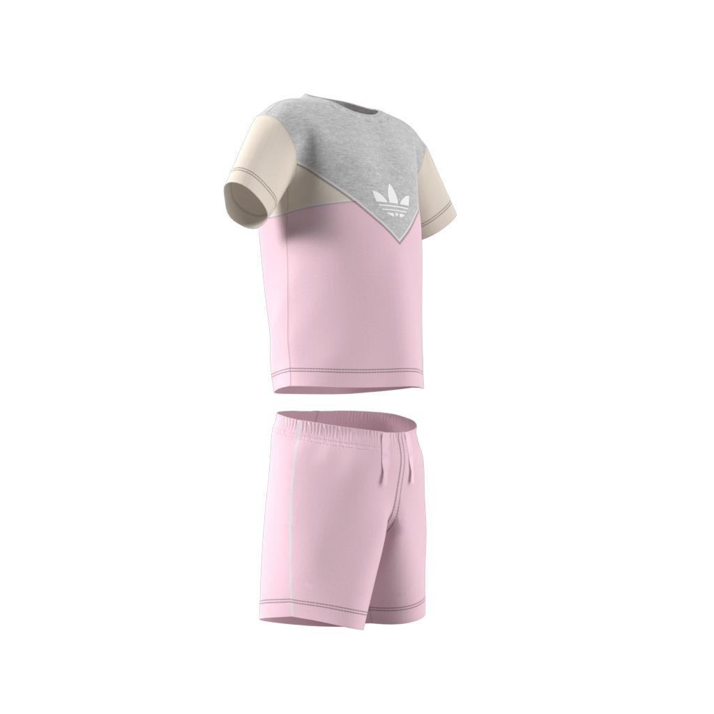 Unisex Kids Adicolor Shorts And Tee Set, Pink, A901_ONE, large image number 10