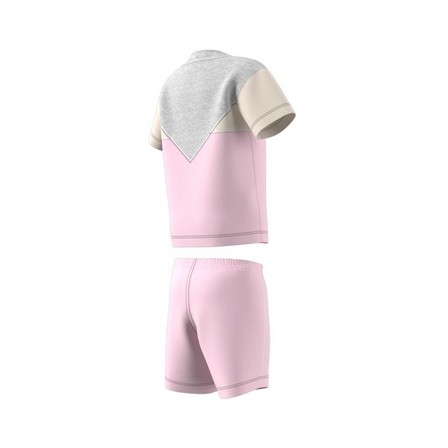 Kids Unisex Adicolor Shorts And Tee Set, Pink, A901_ONE, large image number 12