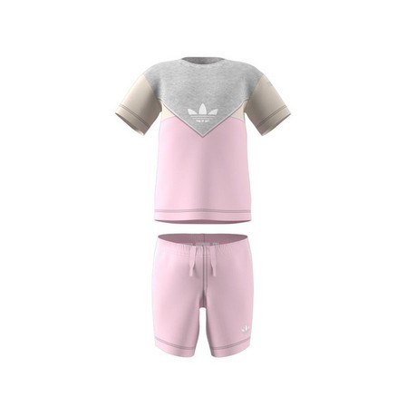 Kids Unisex Adicolor Shorts And Tee Set, Pink, A901_ONE, large image number 13