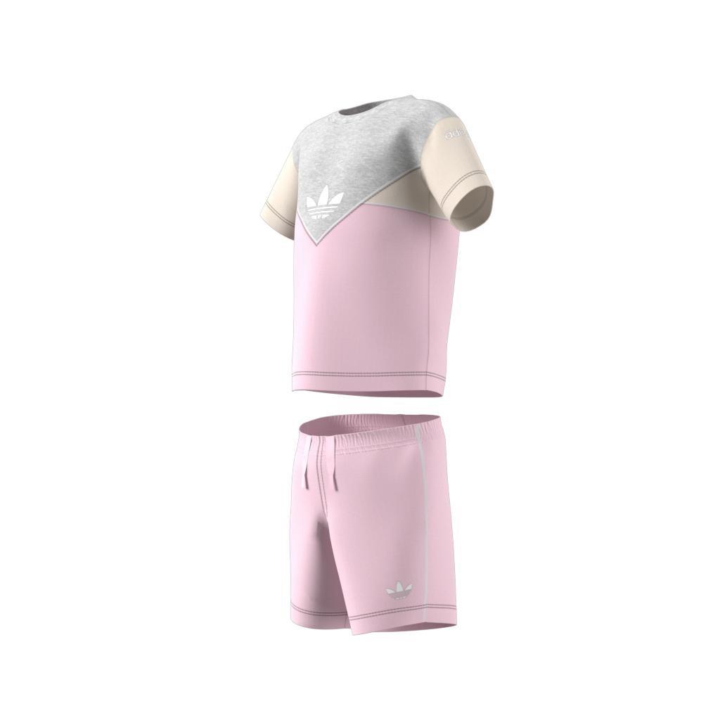 Unisex Kids Adicolor Shorts And Tee Set, Pink, A901_ONE, large image number 14