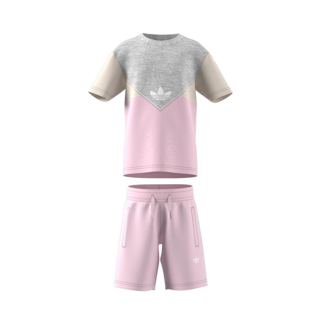 Unisex Kids Adicolor Shorts and Tee Set, Pink, A901_ONE, large image number 10
