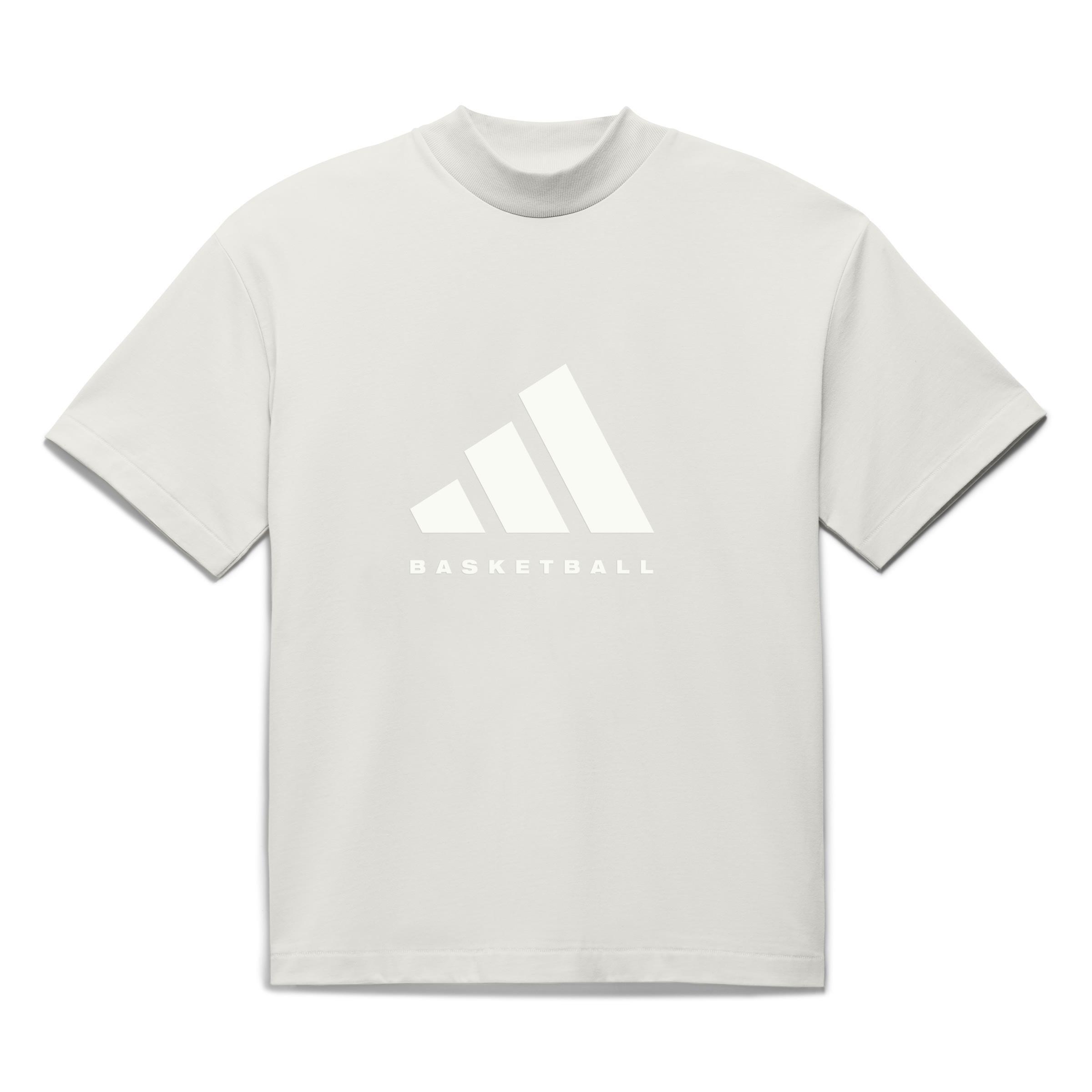 Unisex adidas Basketball T-Shirt, Beige, A901_ONE, large image number 0
