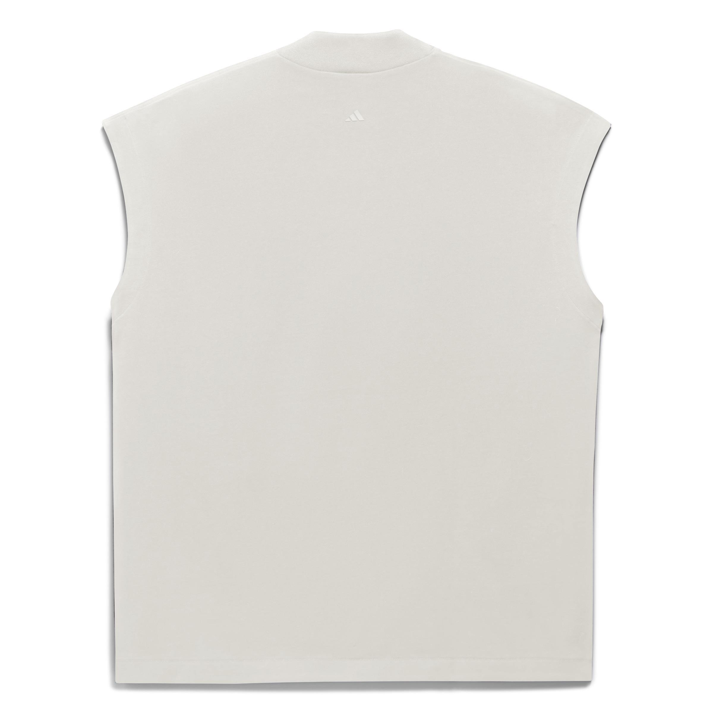 Unisex adidas Basketball Sleeveless Tank Top, Beige, A901_ONE, large image number 2
