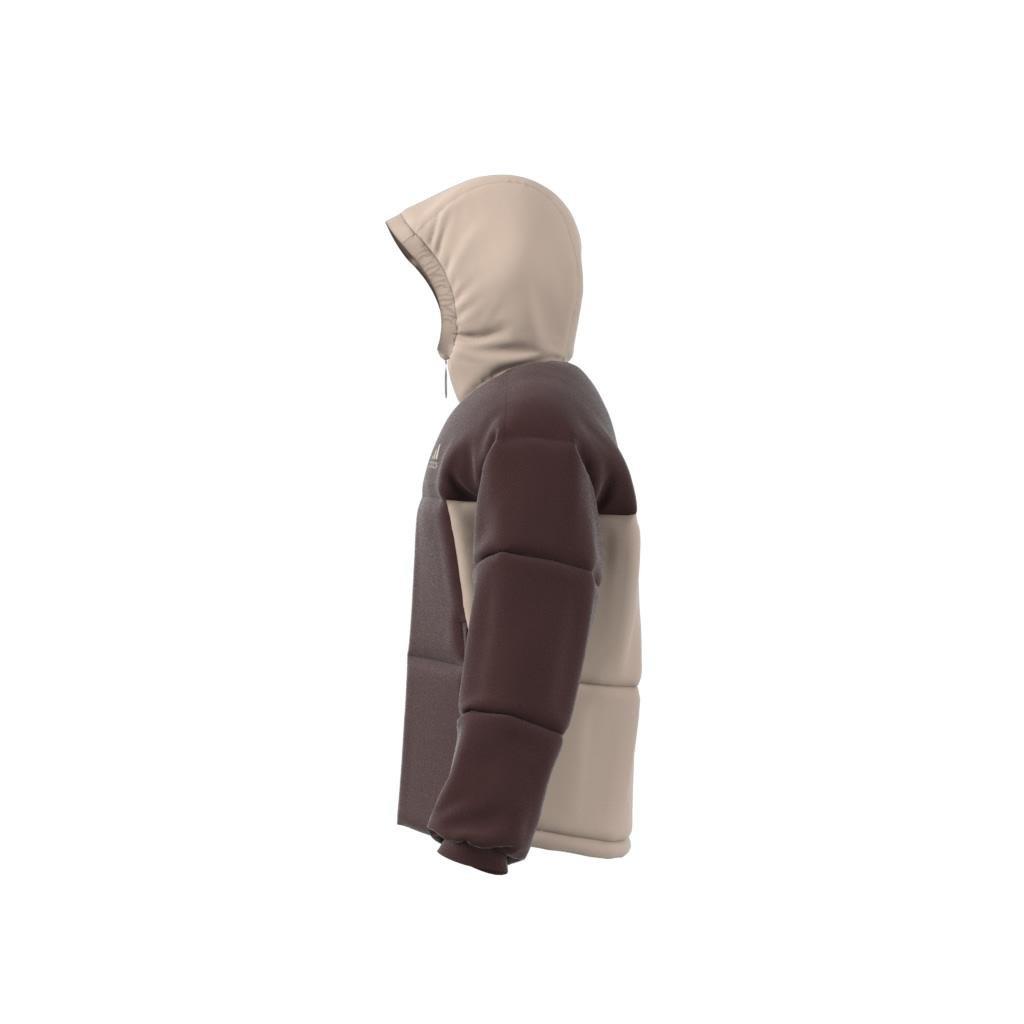 Bsc 3-Stripes Puffy Hooded Jacket, Brown, , large image number 8
