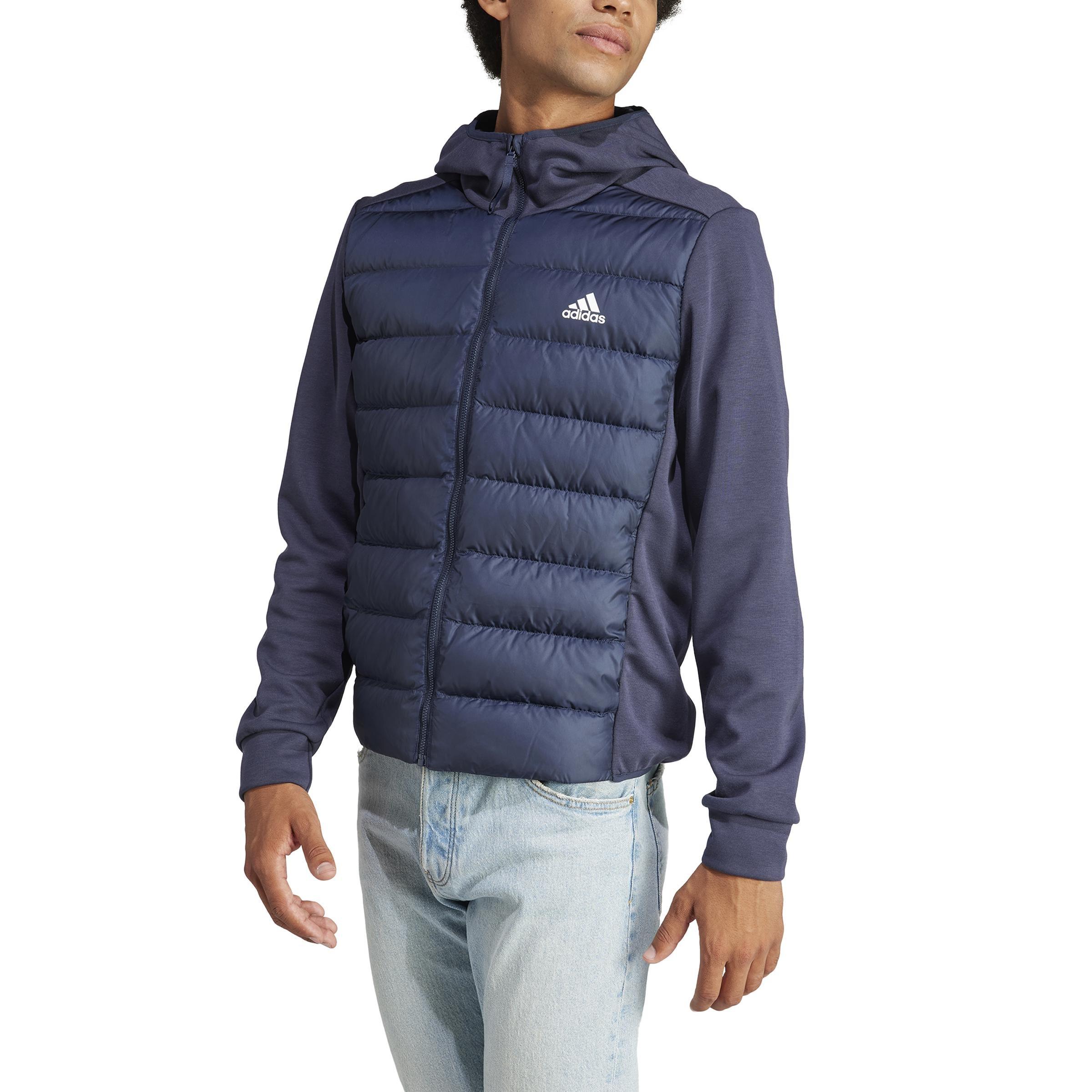 Essentials Hybrid Down Hooded Jacket, Blue, A901_ONE, large image number 1