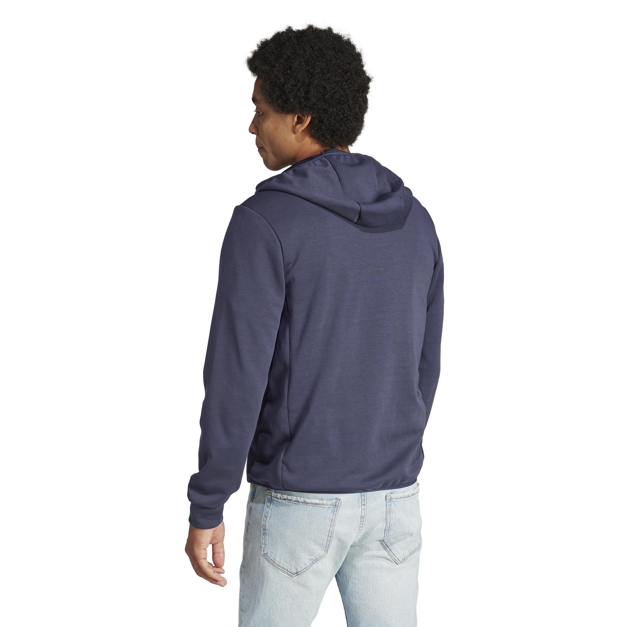 Essentials Hybrid Down Hooded Jacket, Blue, A901_ONE, large image number 3