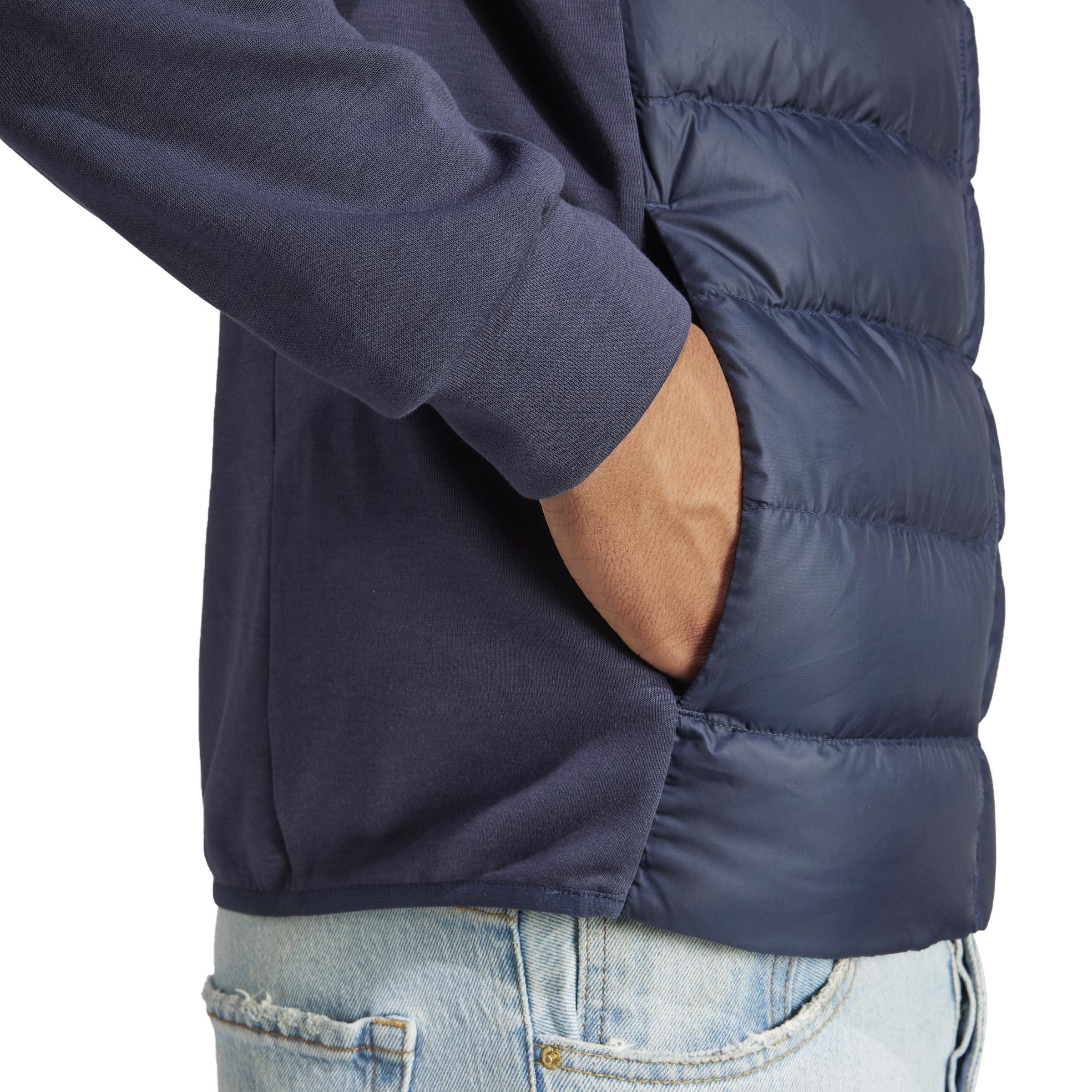 Essentials Hybrid Down Hooded Jacket, Blue, A901_ONE, large image number 4