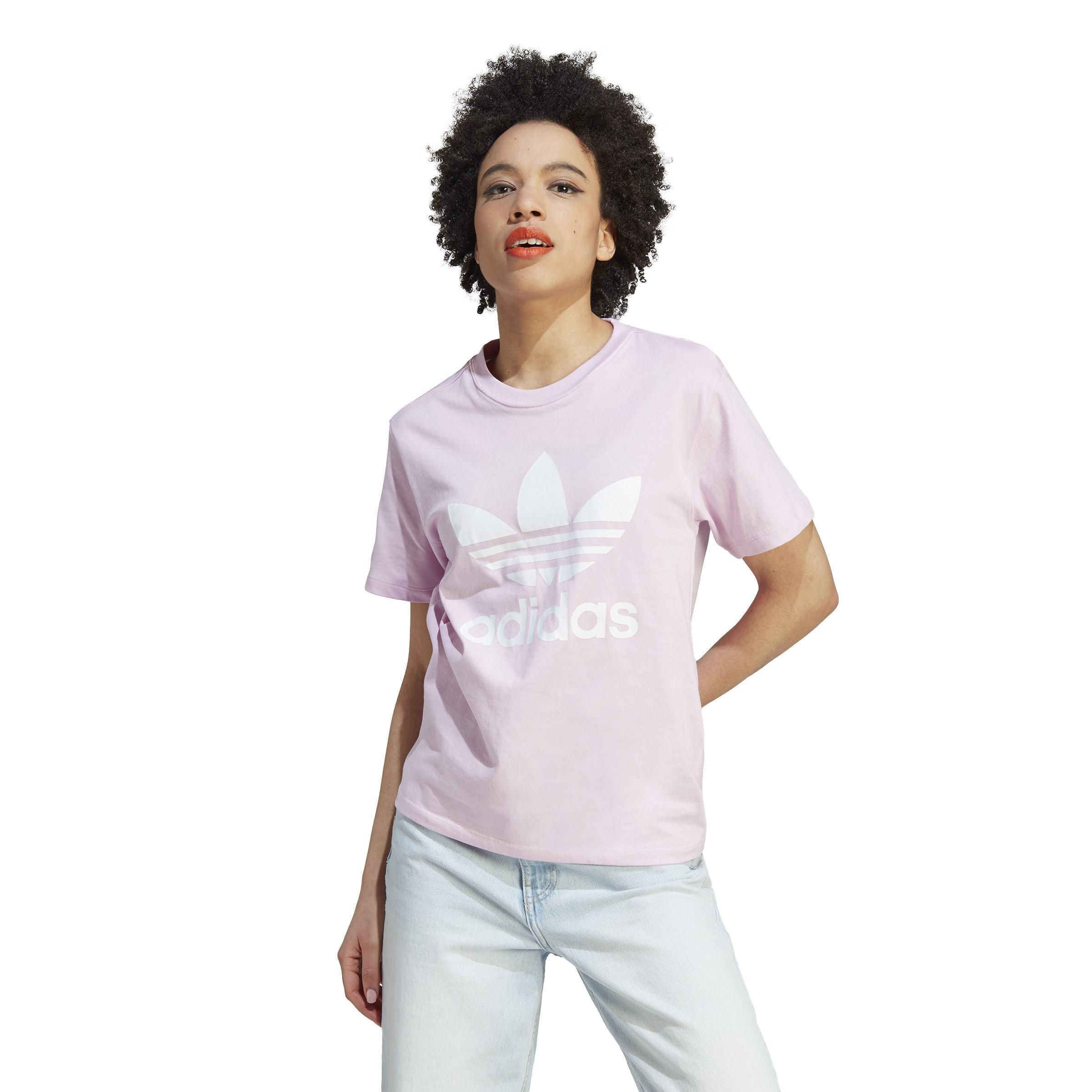 Women Adicolor Classics Trefoil T-Shirt, Pink, A901_ONE, large image number 5