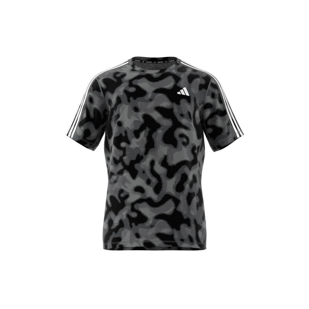 Own The Run 3-Stripes Allover Print T-Shirt, Grey, , large image number 12