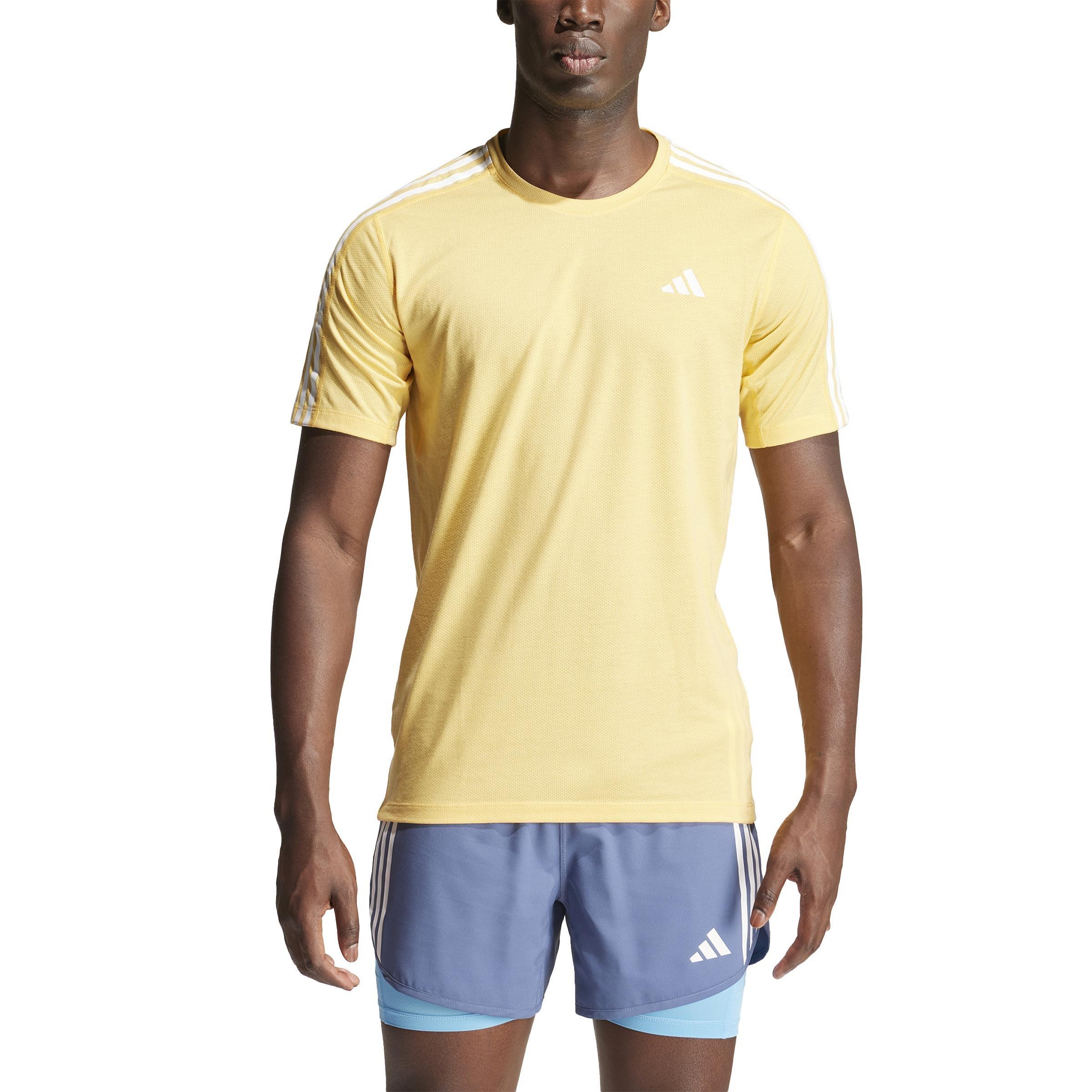 Own The Run 3-Stripes T-Shirt, Orange, A901_ONE, large image number 1