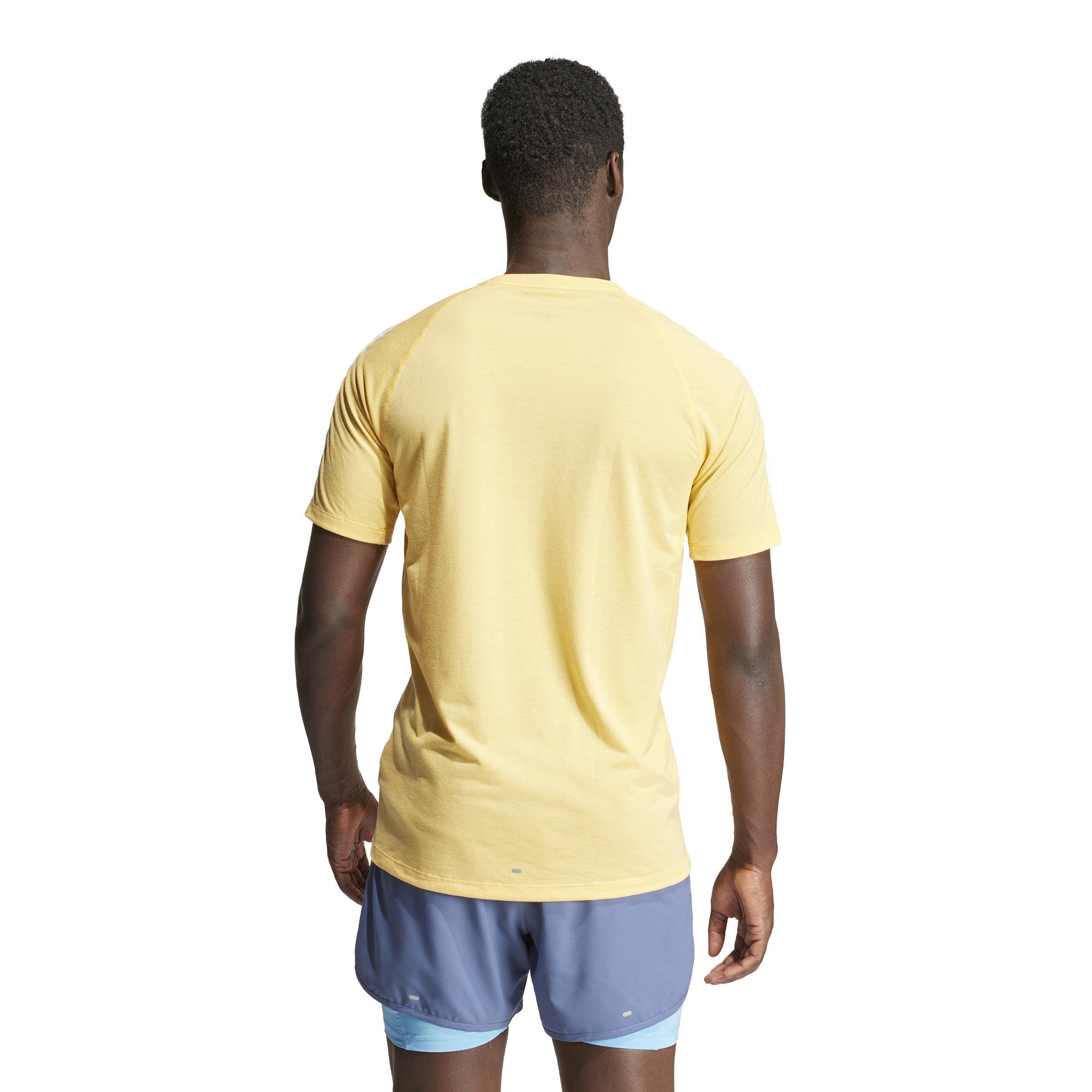 Own The Run 3-Stripes T-Shirt, Orange, A901_ONE, large image number 3
