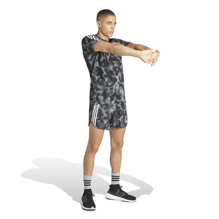 Own The Run 3-Stripes Allover Print Shorts, Grey, A901_ONE, large image number 1