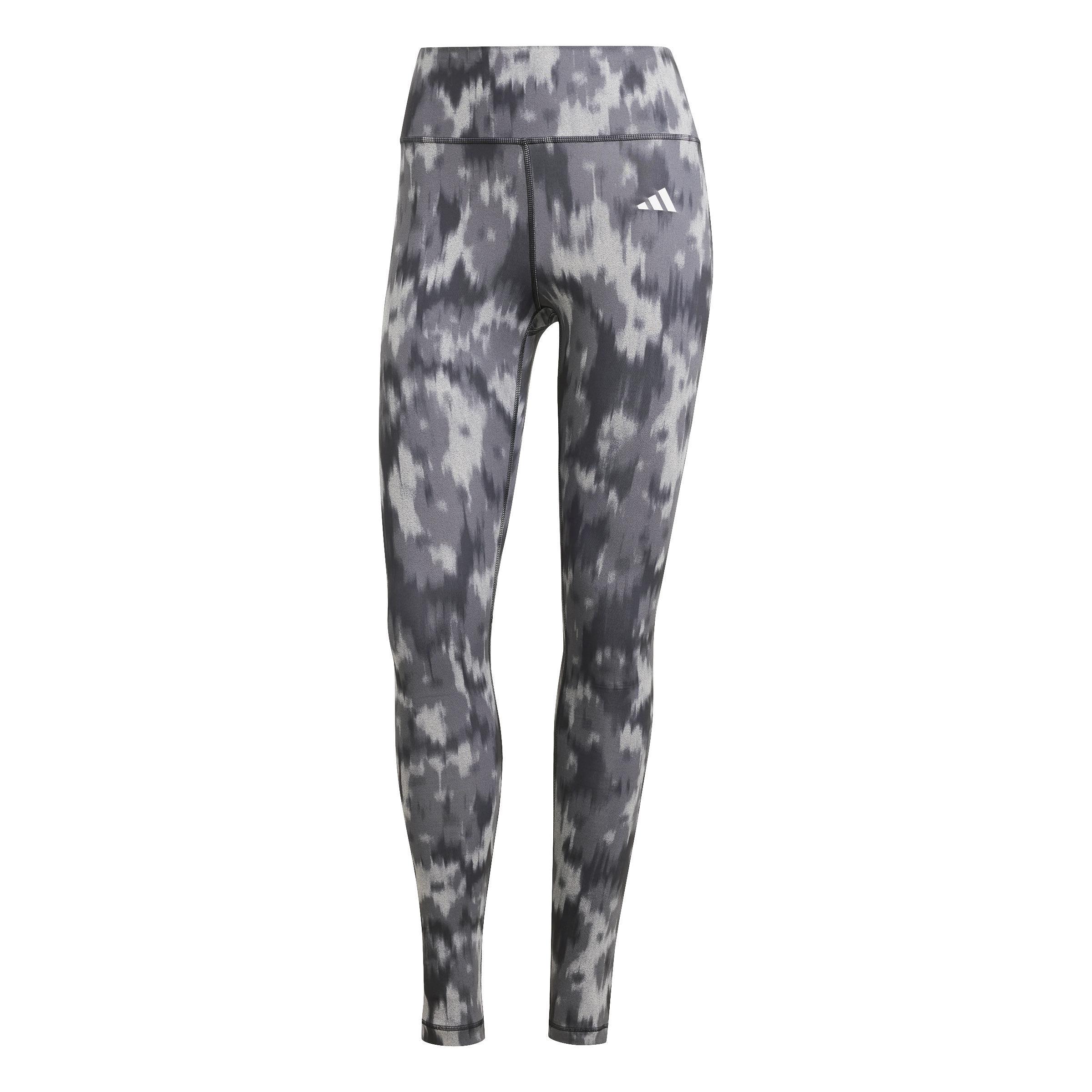 Optime Essentials Allover Print Flower Tie-Dye Leggings, Black, A901_ONE, large image number 0