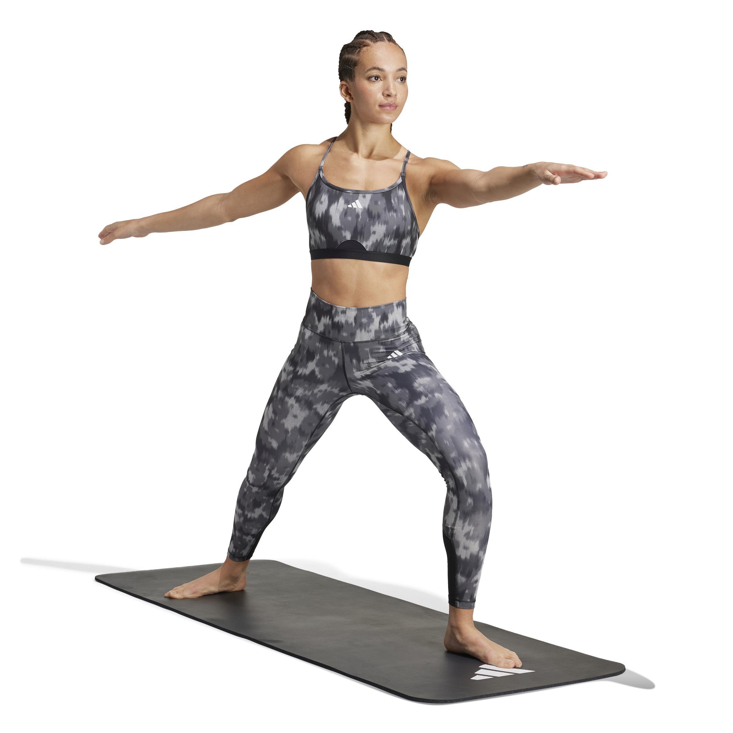 Optime Essentials Allover Print Flower Tie-Dye Leggings, Black, A901_ONE, large image number 8