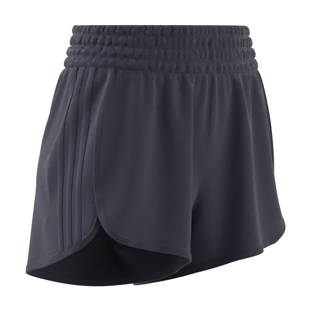 Pacer All Gym Seasonal Rib High-Rise Tonal 3-Stripes Shorts, Blue, A901_ONE, large image number 7