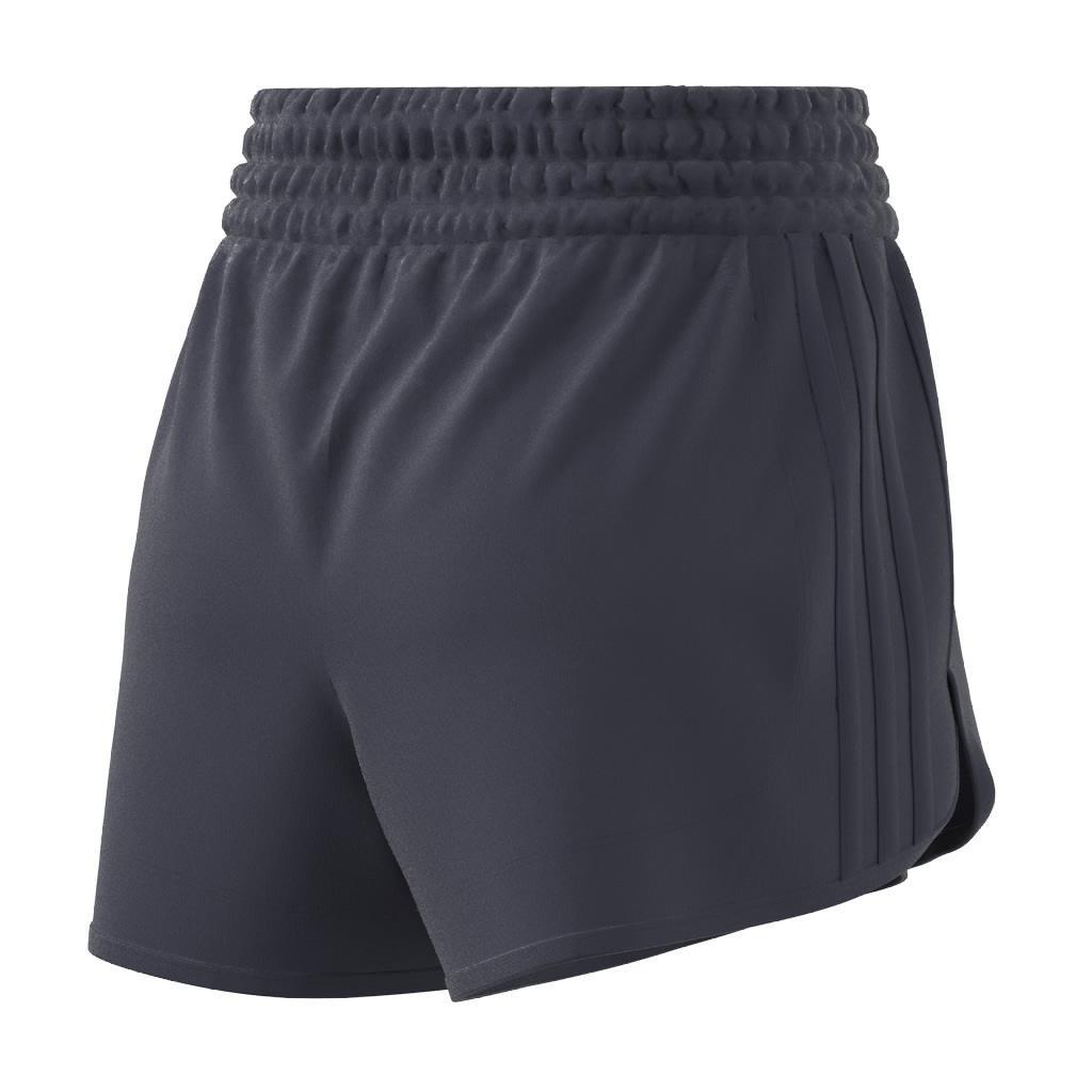 Pacer All Gym Seasonal Rib High-Rise Tonal 3-Stripes Shorts, Blue, A901_ONE, large image number 9