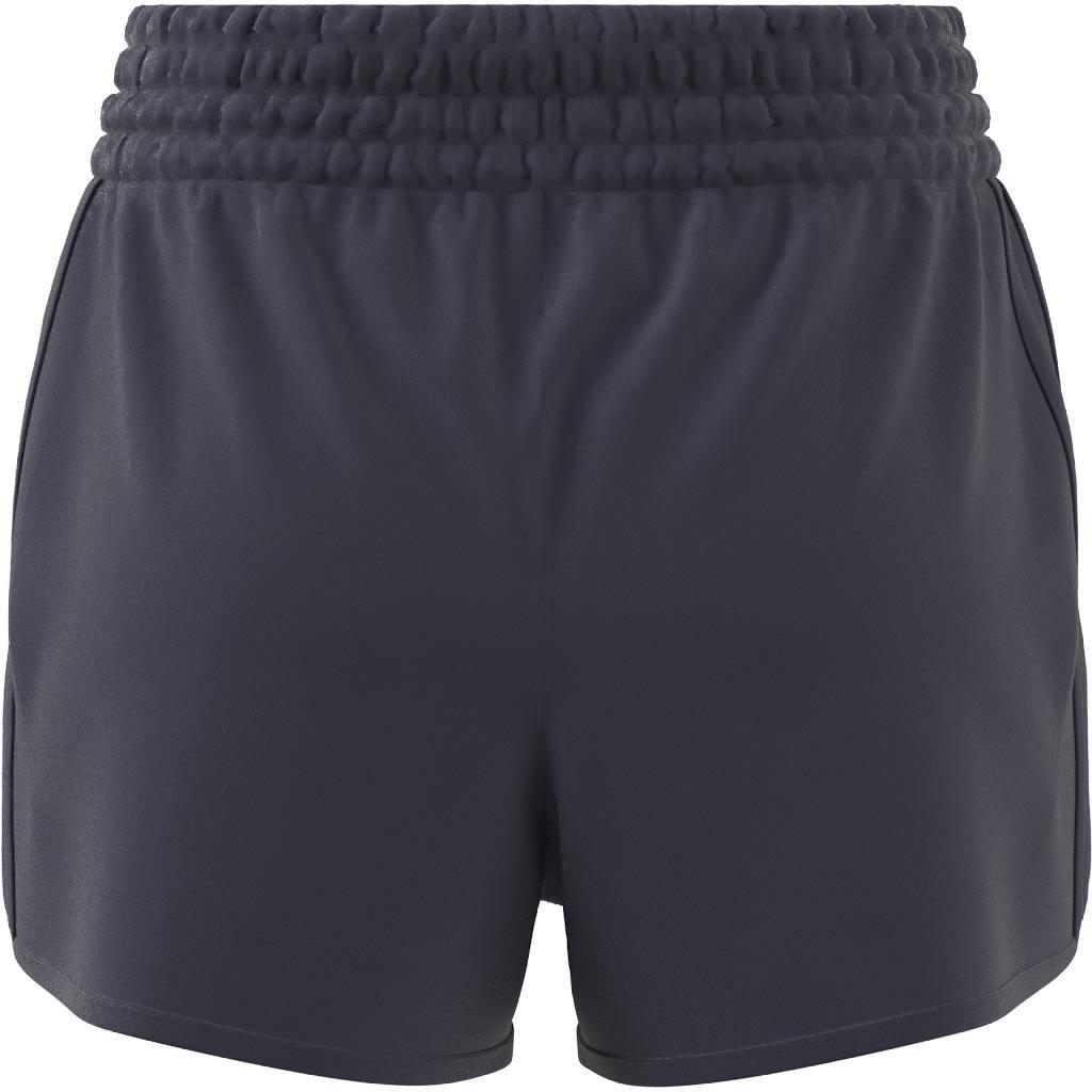 Pacer All Gym Seasonal Rib High-Rise Tonal 3-Stripes Shorts, Blue, A901_ONE, large image number 11