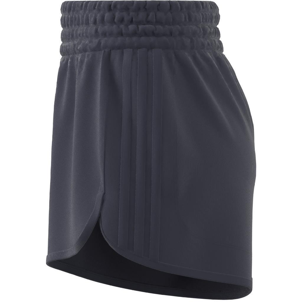 Pacer All Gym Seasonal Rib High-Rise Tonal 3-Stripes Shorts, Blue, A901_ONE, large image number 12