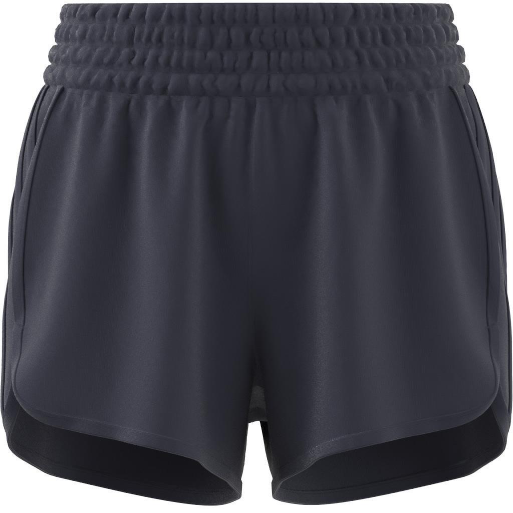 Pacer All Gym Seasonal Rib High-Rise Tonal 3-Stripes Shorts, Blue, A901_ONE, large image number 14