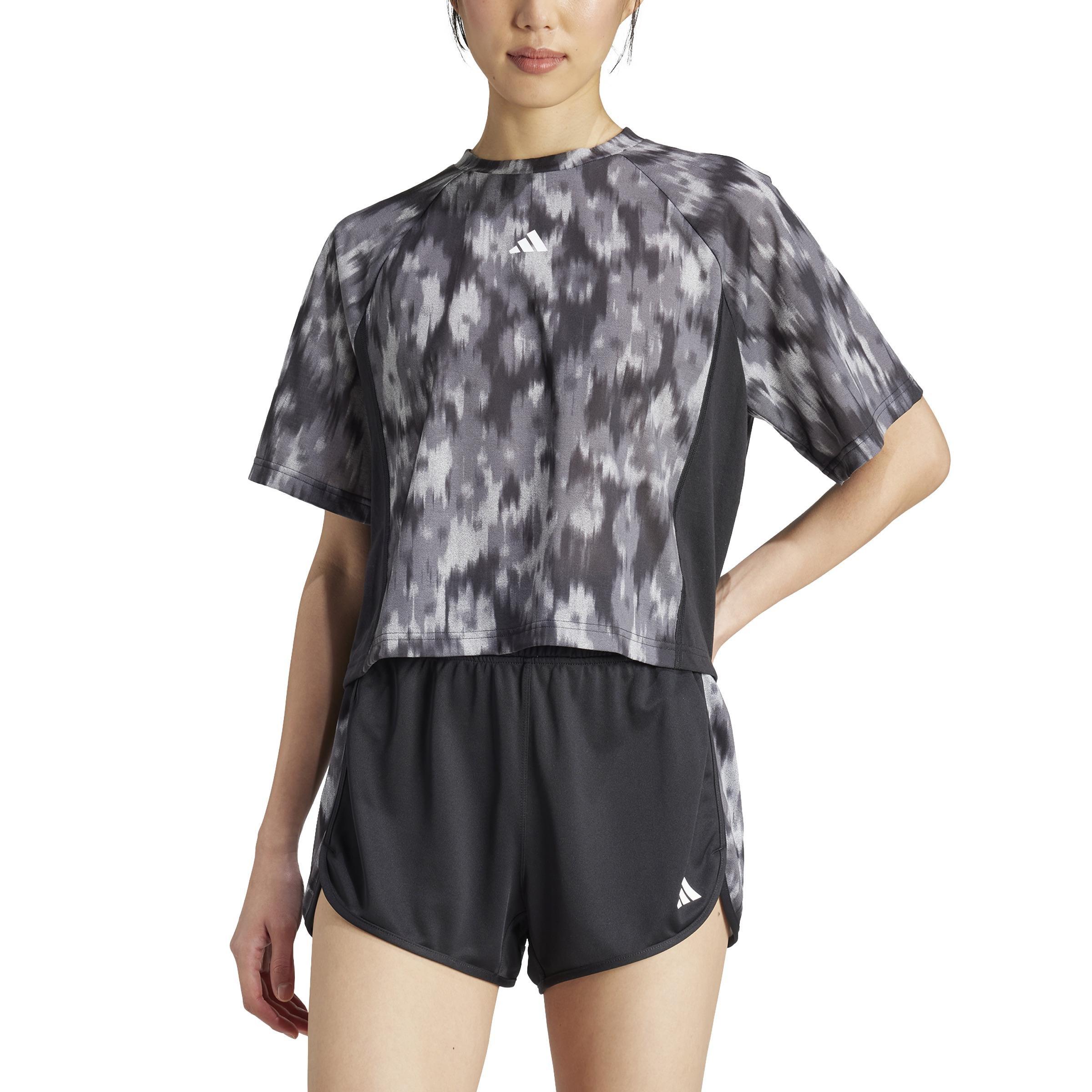 Train Essentials Allover Print Flower Tie-Dye T-Shirt, Black, A901_ONE, large image number 0